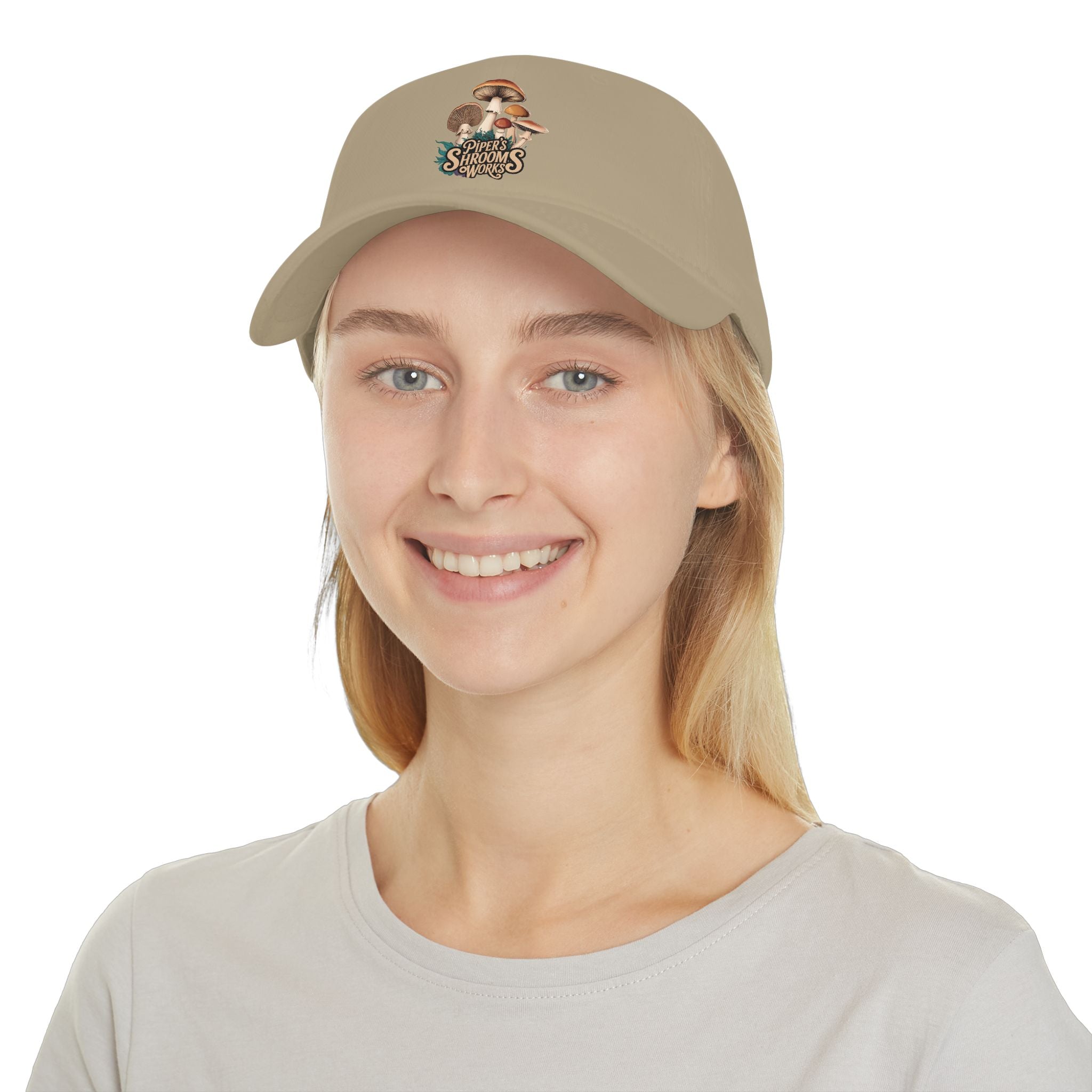 Mushroom Lovers Low Profile Baseball Cap — 'Shroom Squad' Vintage Fungi Design