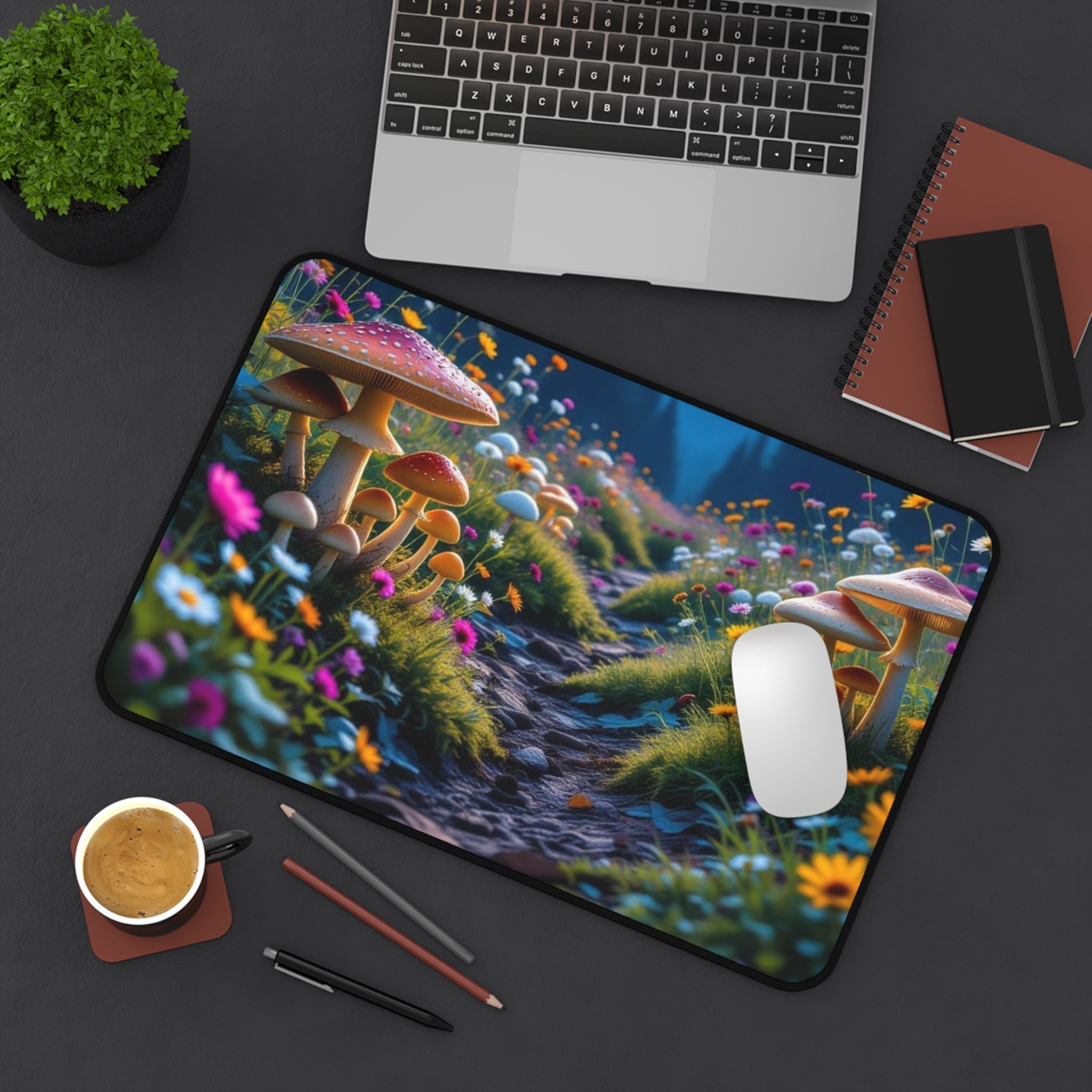 🍄 “Mystic Path” Mushroom Garden Mouse Pad – Make Every Click Magical