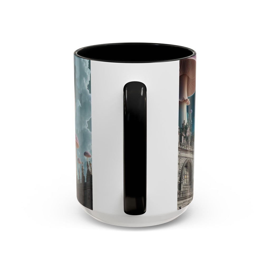 Mug: Mystical Mushroom Accent Coffee Mug — Fantasy Psychedelic Ceramic Cup (11/15oz)