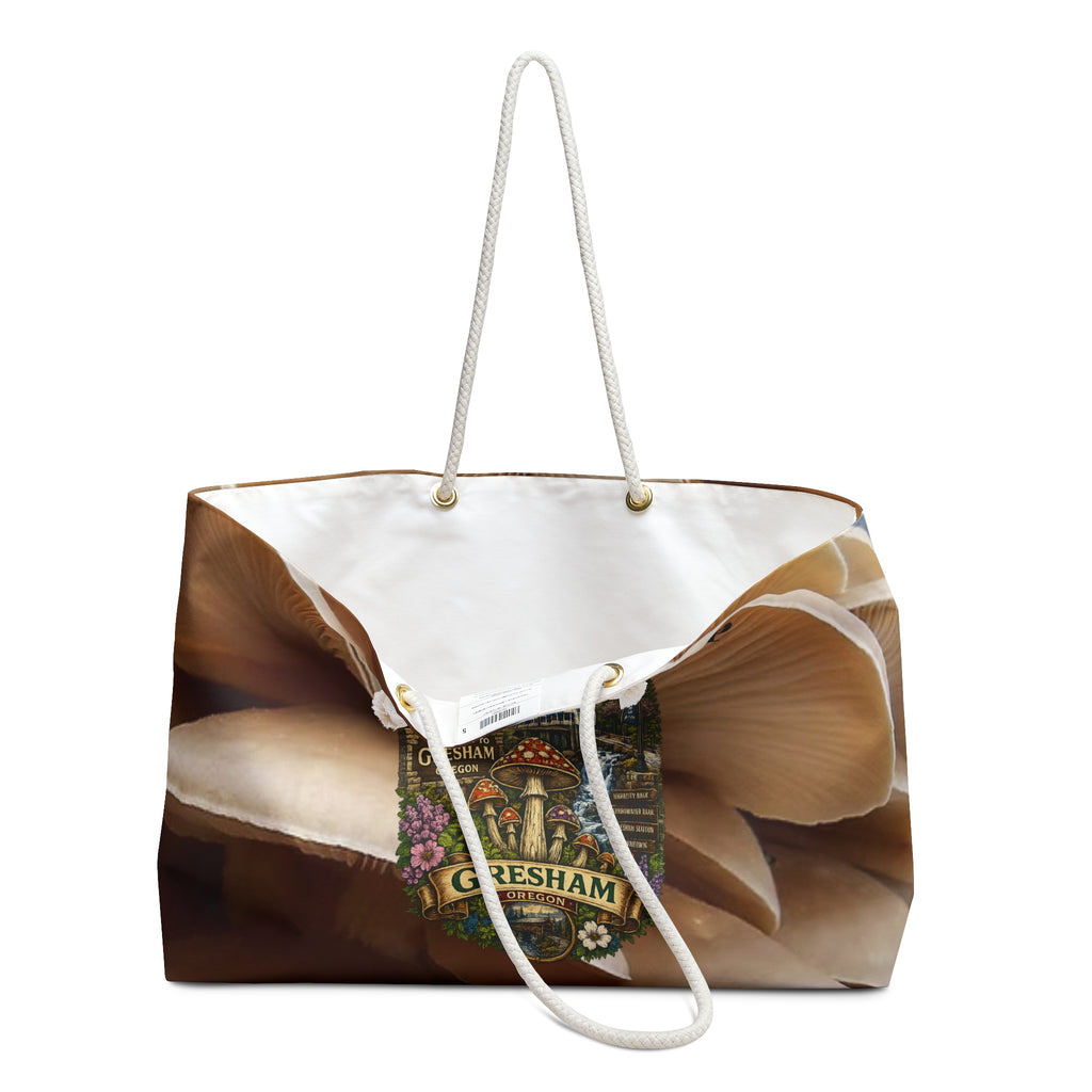 Bag: Mushroom Print Weekender Bag — Gresham Nature Travel Tote