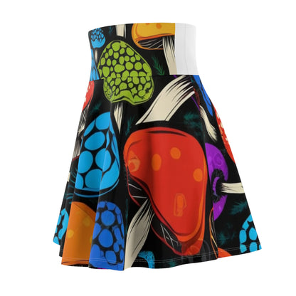 🌈 Step Boldly Into Nature – Rainbow Shroom Skater Skirt 🍄
