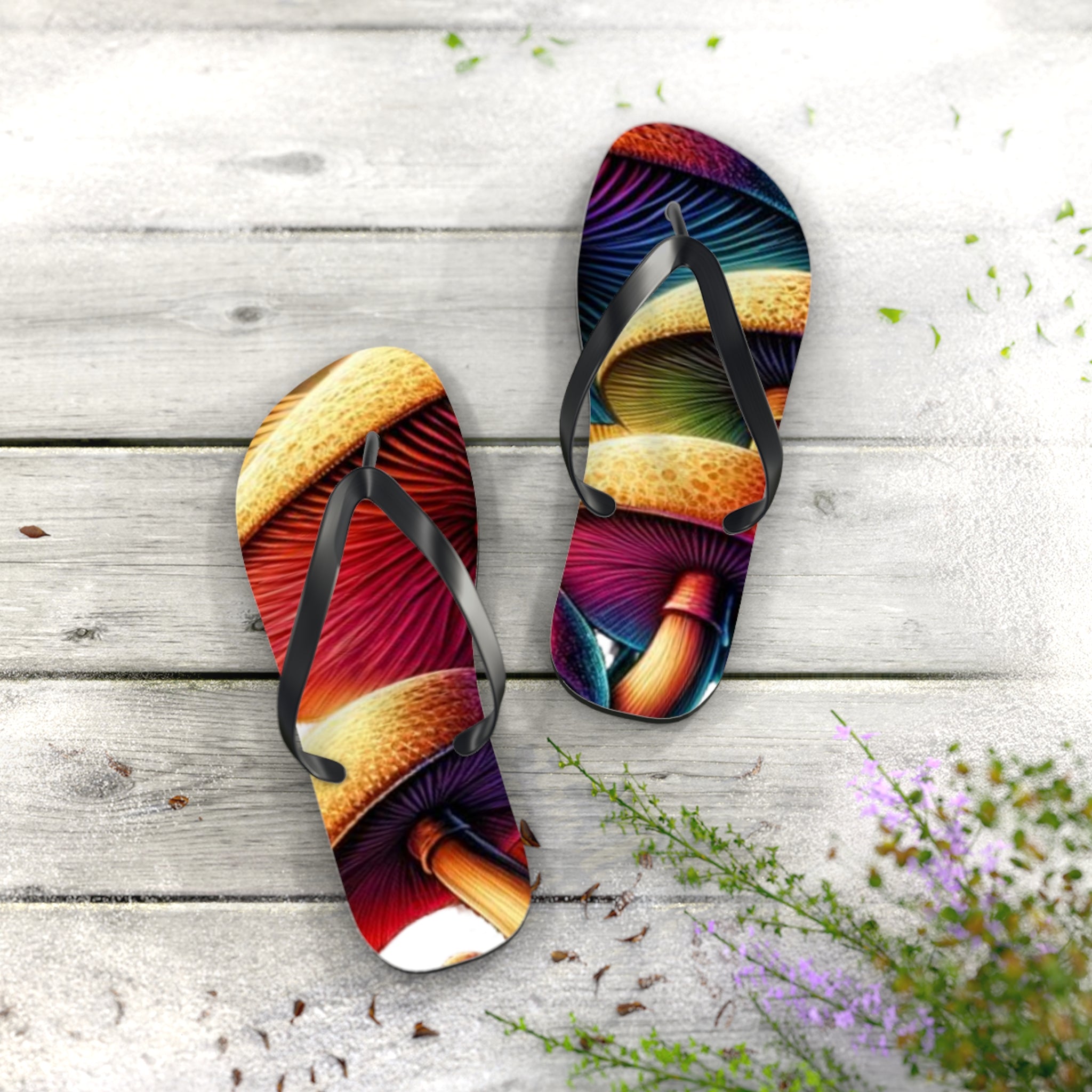 🔥🍄 Shroom Gills. Chill Thrills. Flip-Flops That Trip in Style. 🌈🦶
