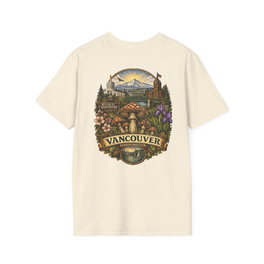 Mushroom Illustration T-Shirt – Vintage Red Toadstool Graphic