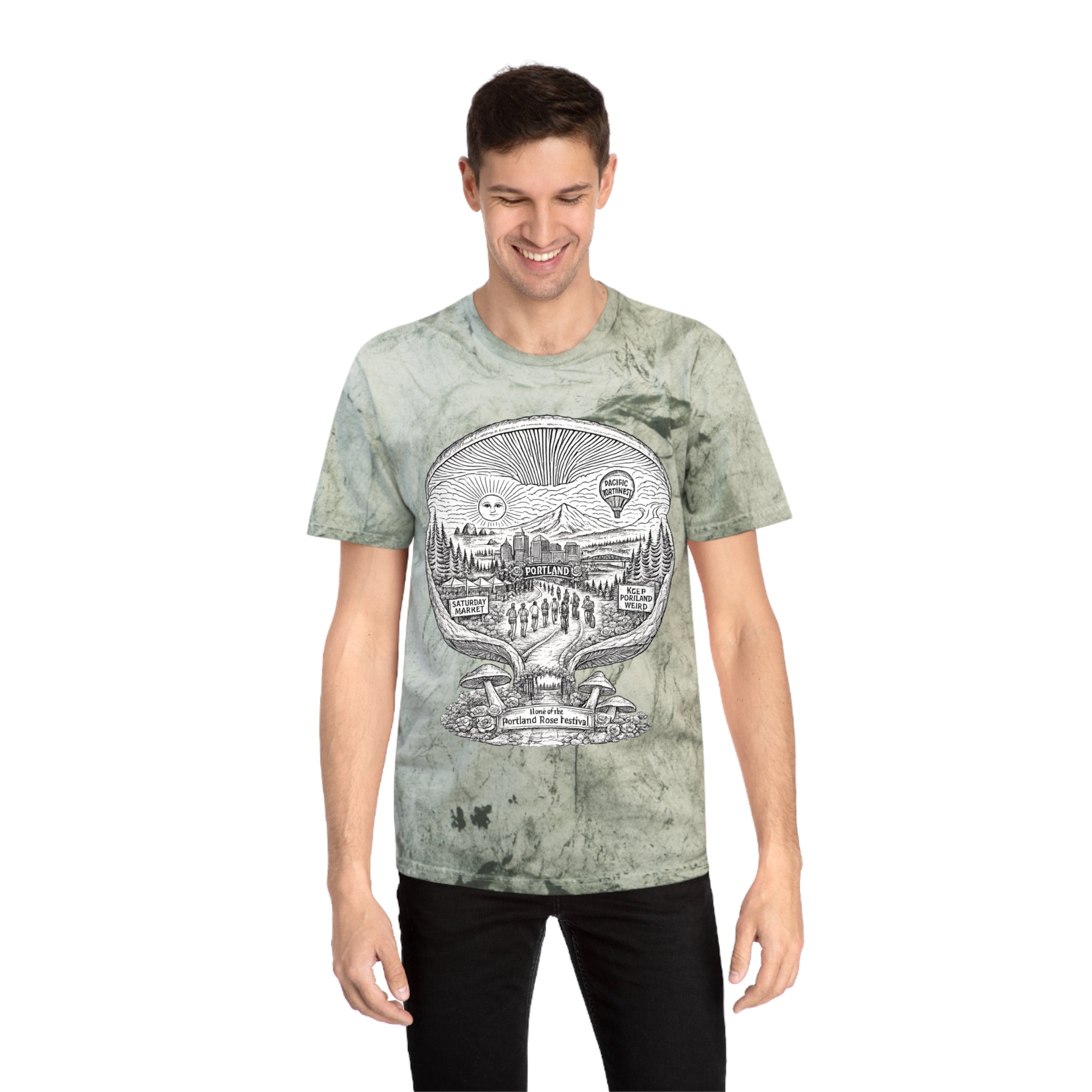 City: Portland Mushroom Vintage T-Shirt