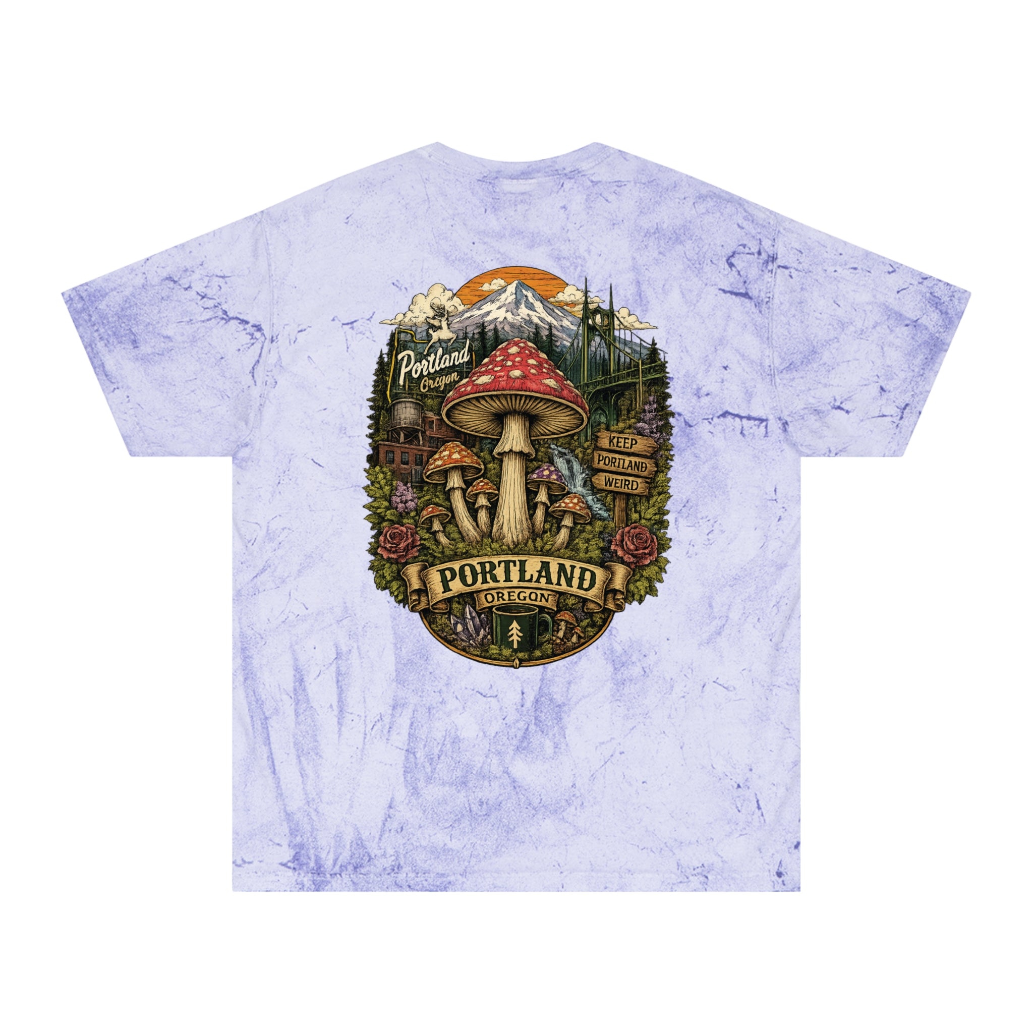 City: Portland Mushroom Vintage T-Shirt