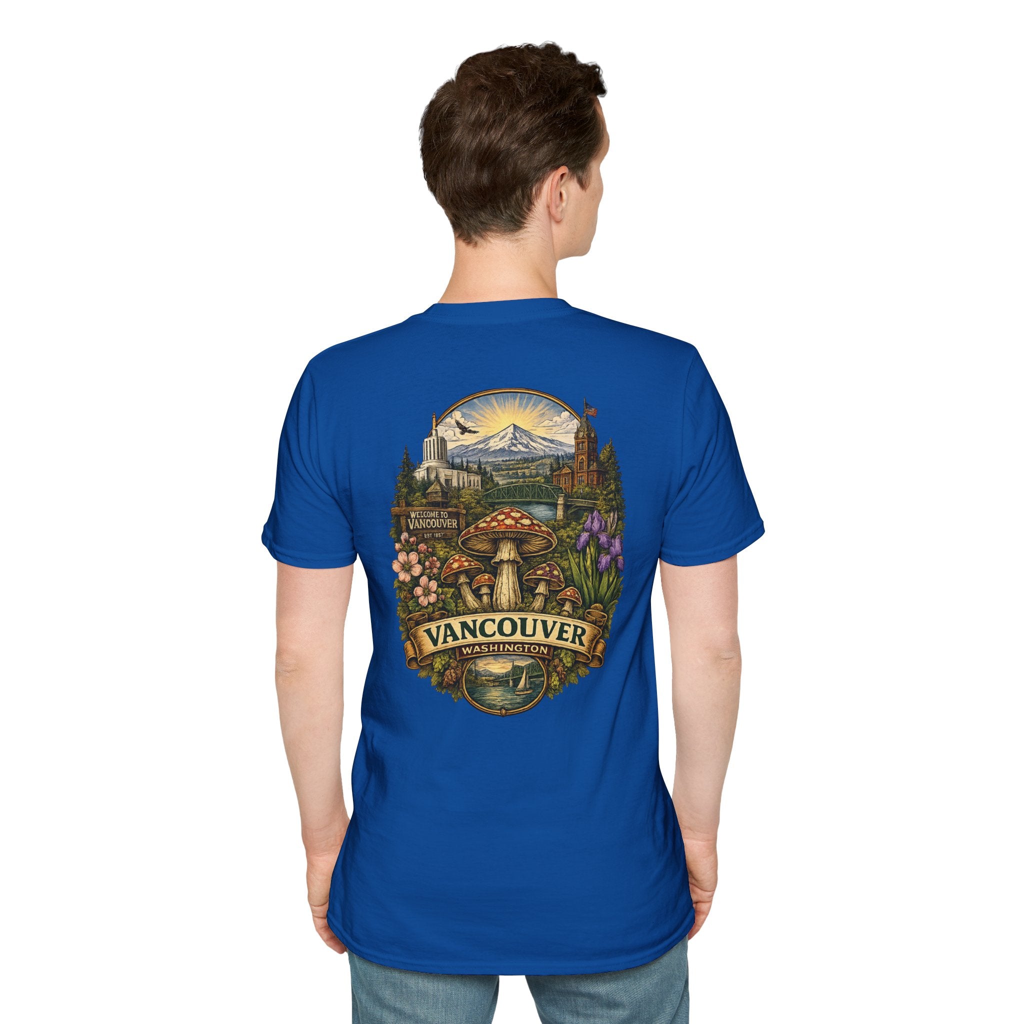 Mushroom Illustration T-Shirt – Vintage Red Toadstool Graphic