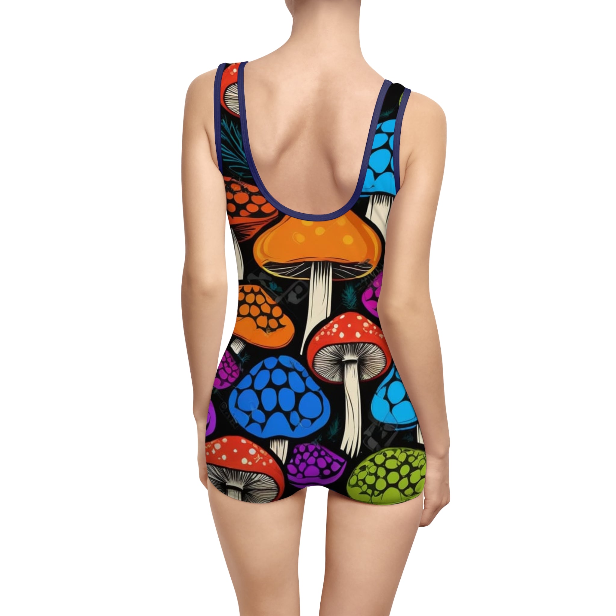 🍄 Myco Pop One-Piece Romper Swimsuit – Color Outside the Tide 🌈