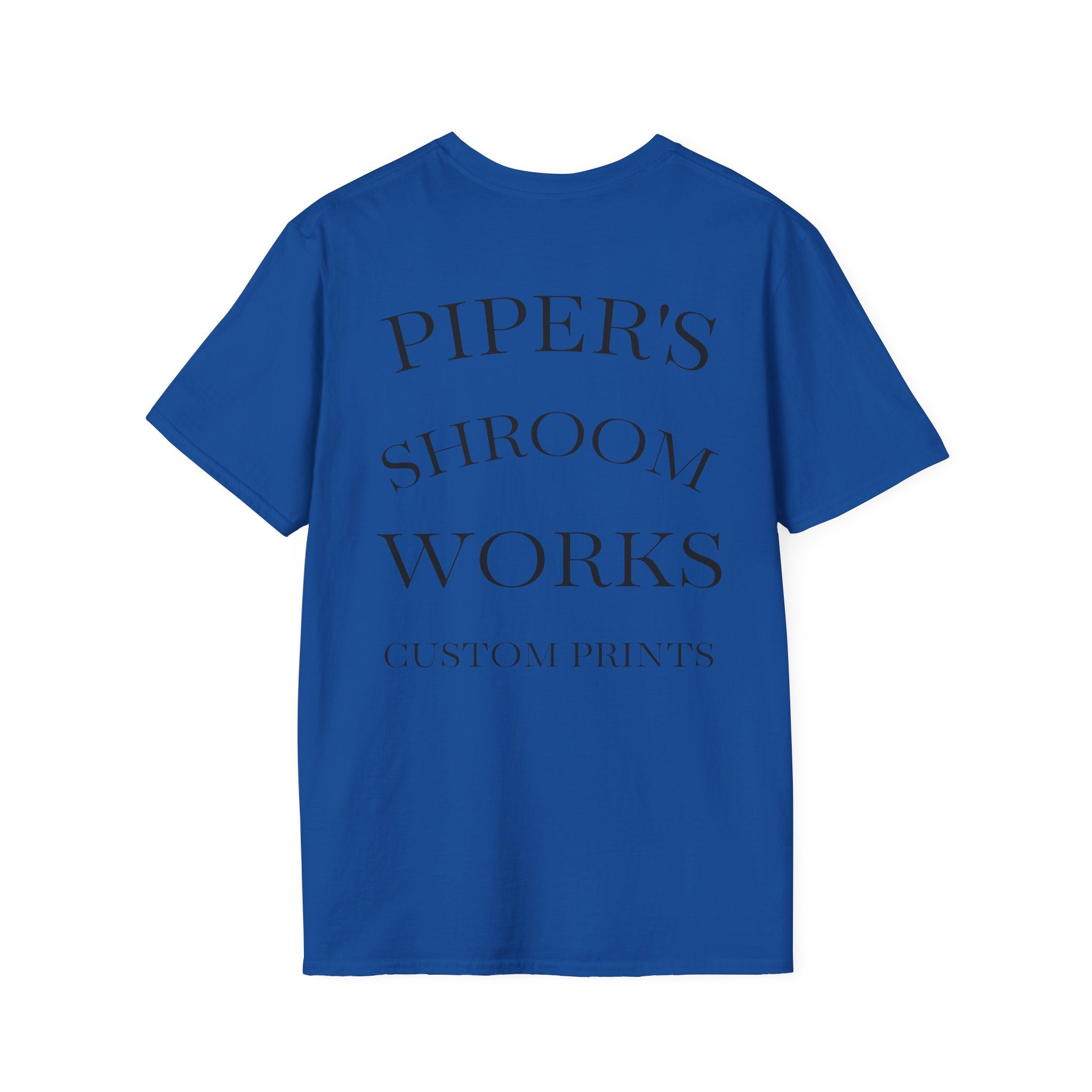 Piper's Shroom Works T-Shirt — Rainbow Drip Mushroom Graphic Tee