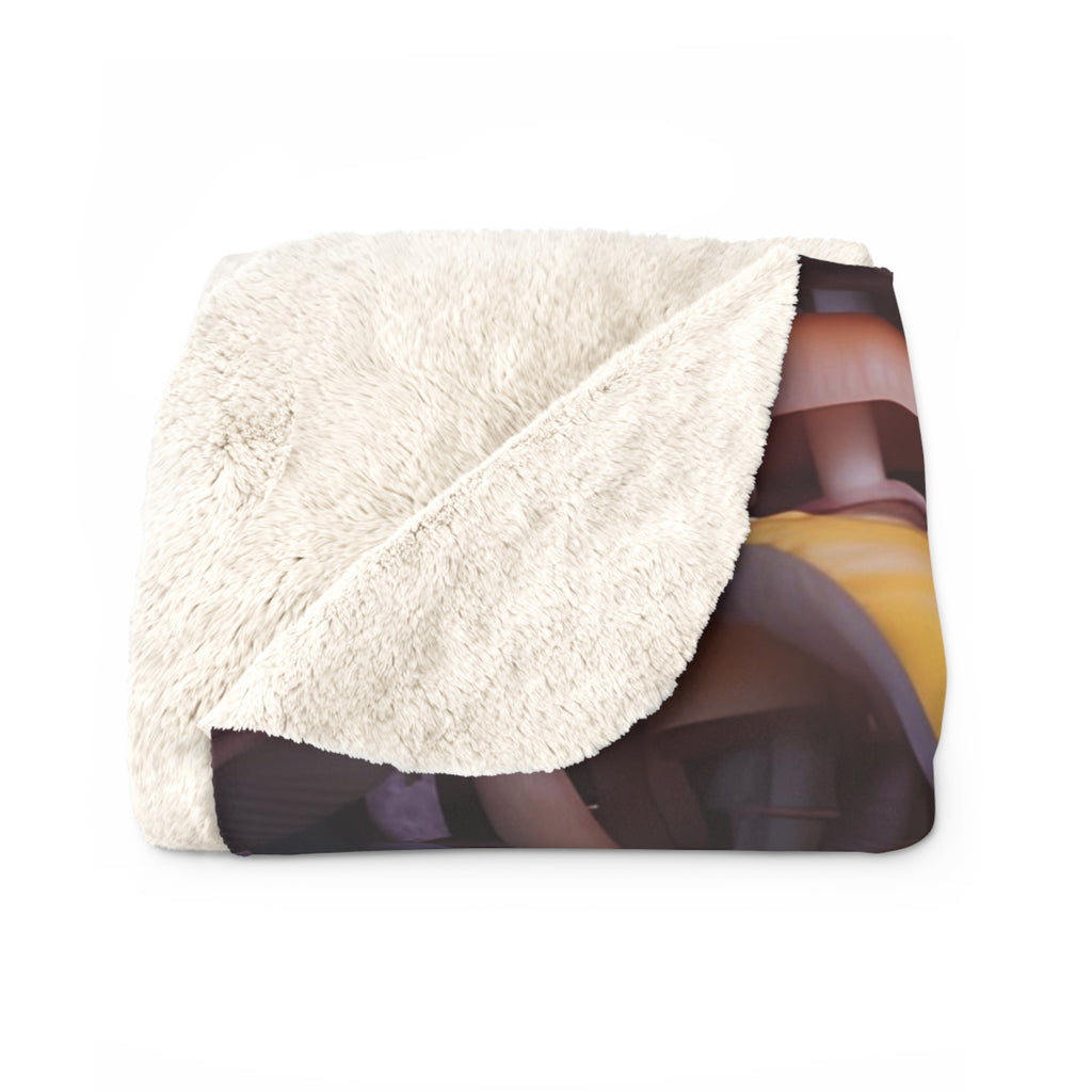 Blanket: Colorful Mushroom Sherpa Blanket — Cozy Fantasy Fleece Throw