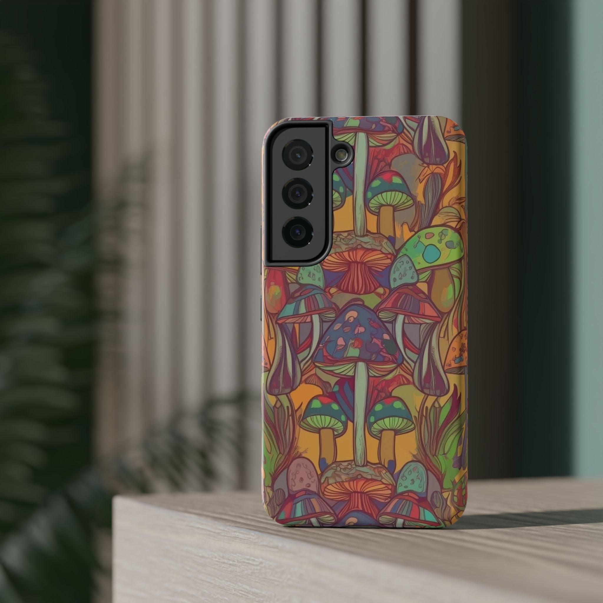 Mushroom Grove Impact-Resistant Case, Unique Phone Cover for Nature Lovers, Mushroom Art Gifts, Phone Accessories for Festivals, [...]