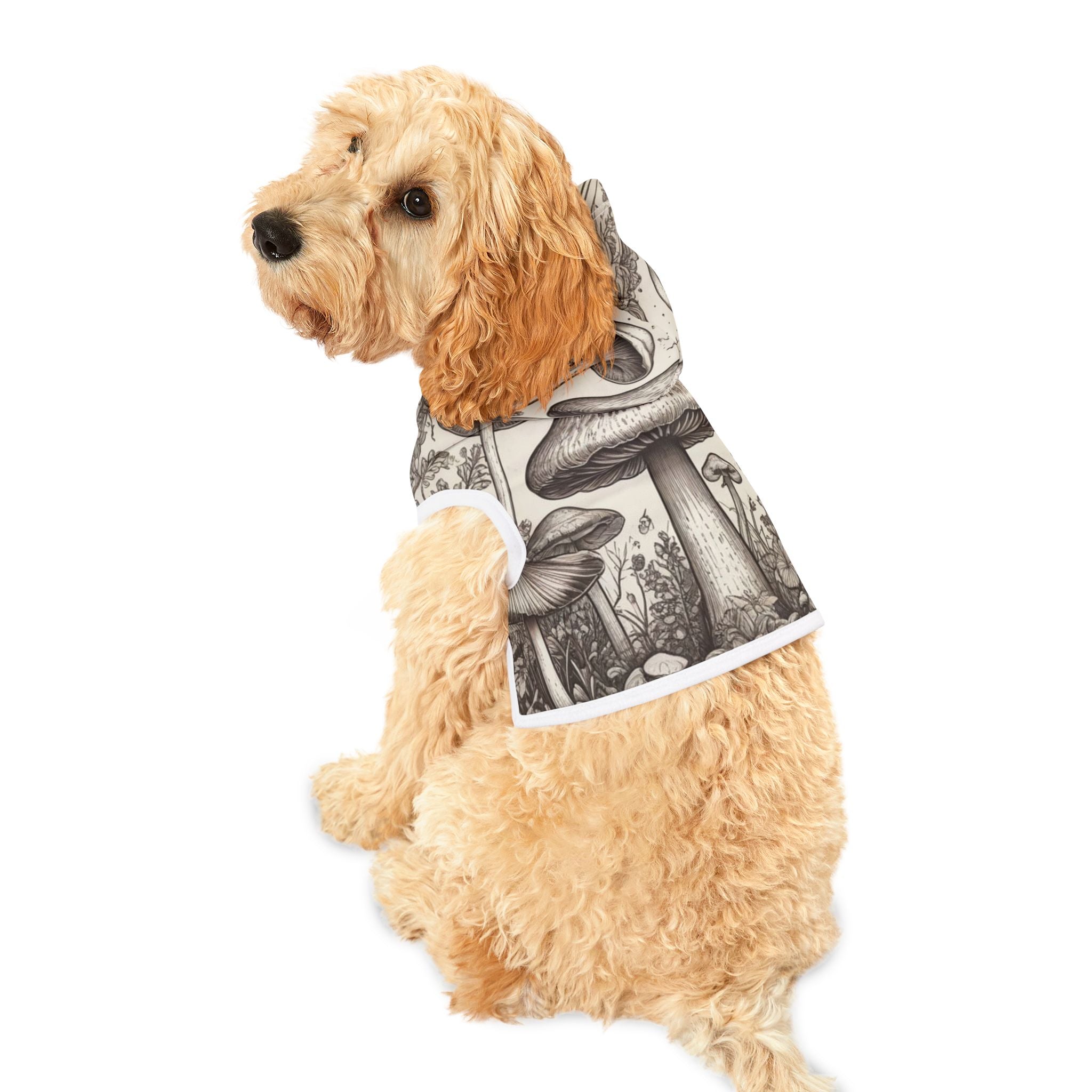 🍄 Enchanted Grove Pet Hoodie – Where Myth Meets Cozy Let your furry companion stroll through the woodland of dreams with this intricately illustrated Enchanted Grove Pet Hoodie.