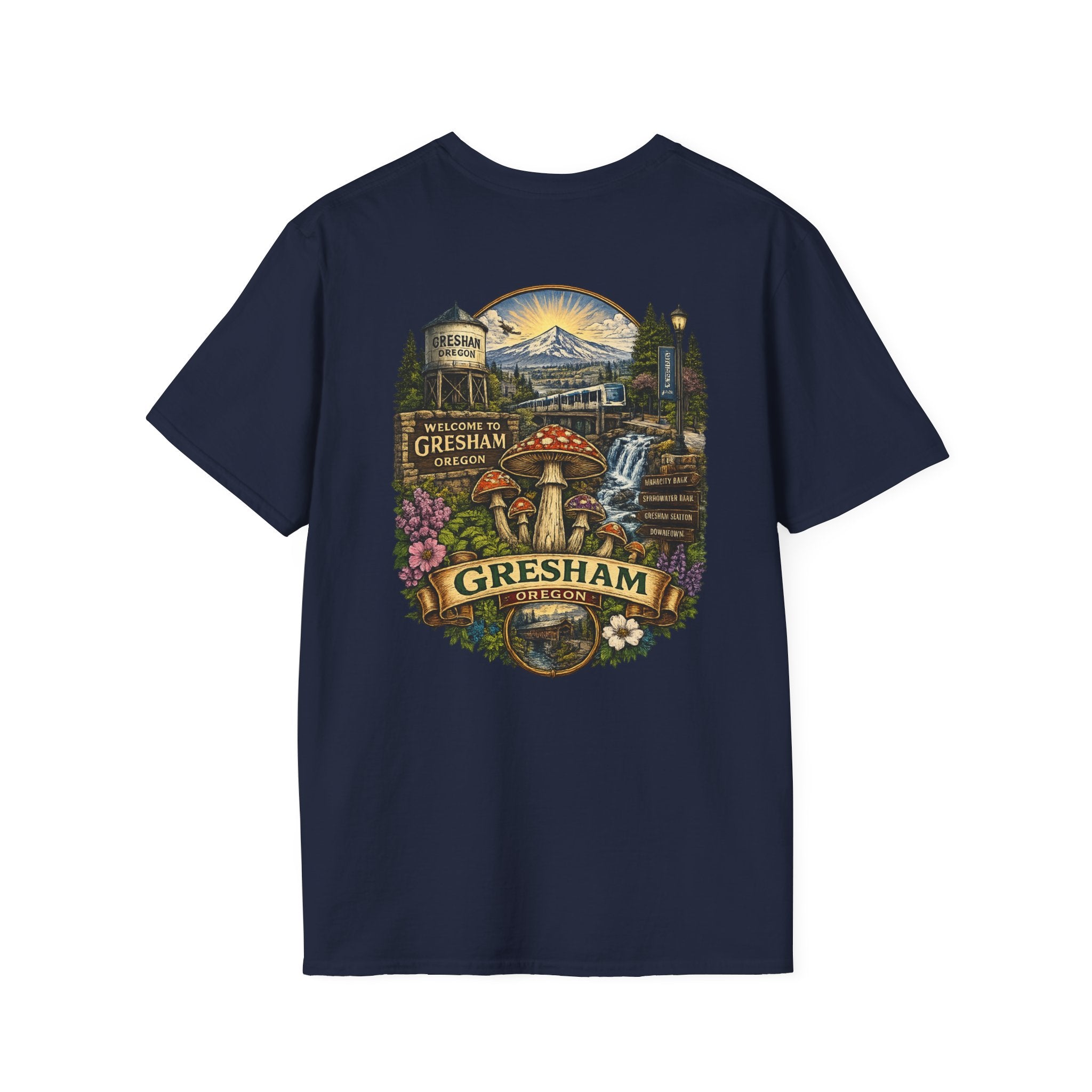 Psychedelic Mushroom Graphic T-Shirt — Red Amanita Illustration