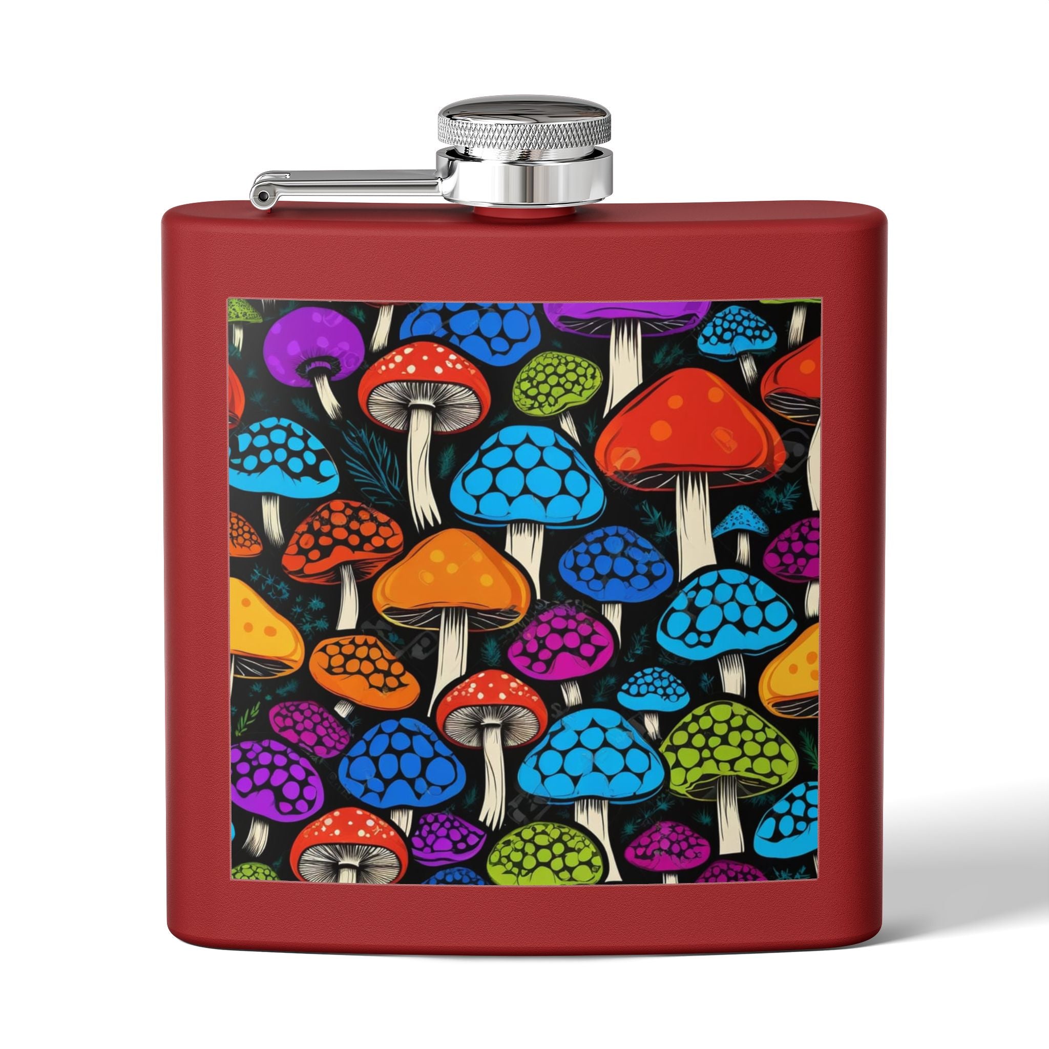 🌈 Psychedelic Pop Shroom Flask – Sip Boldly, Live Colorfully 🍄