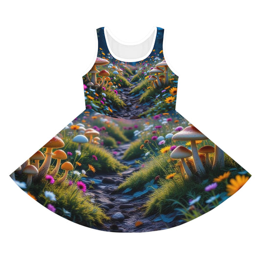 🍄✨ “Trail of Whimsy” Sleeveless Sundress ✨🍄