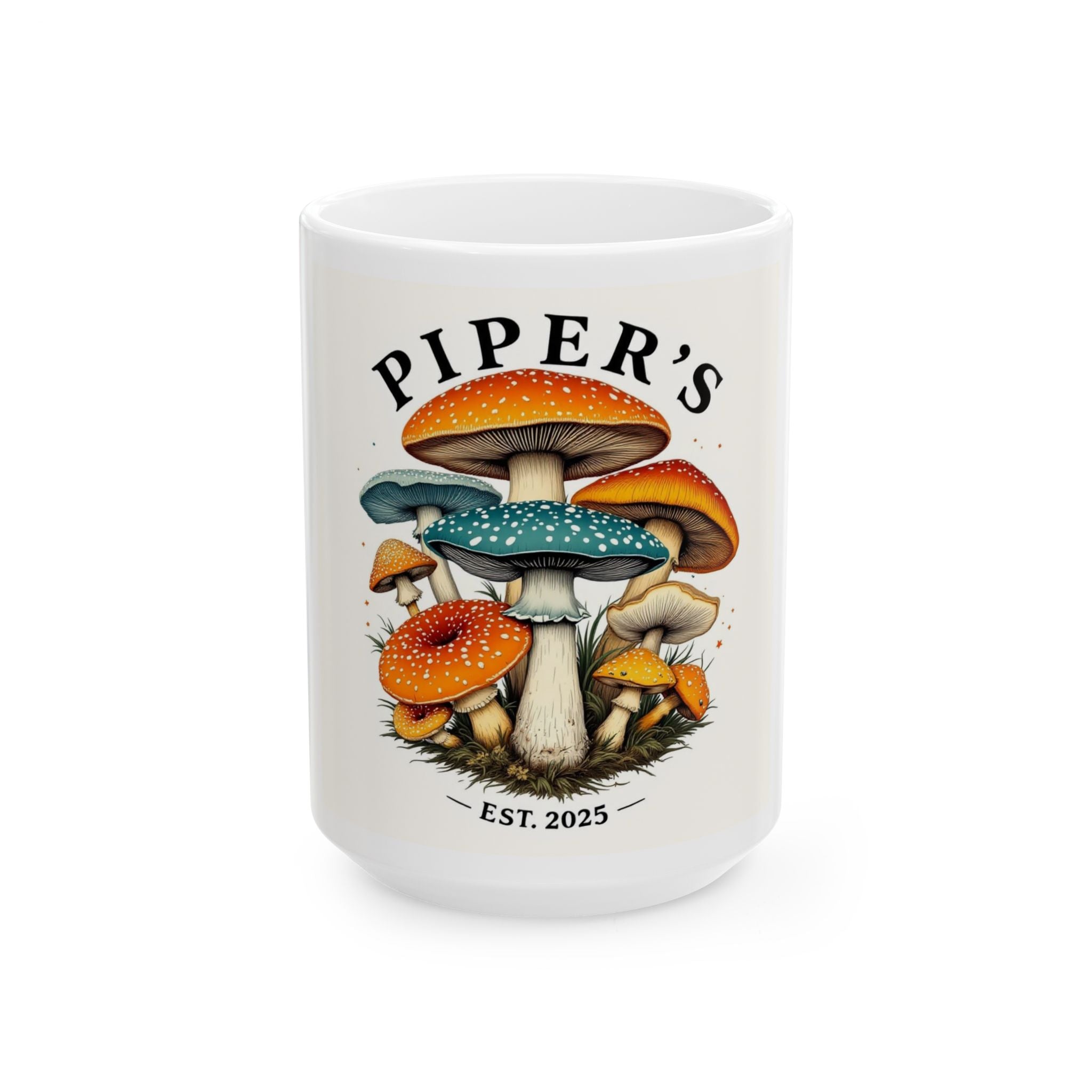 🌿 Piper’s Shroom Works Signature Mug – "Forest Family Edition" 🍄