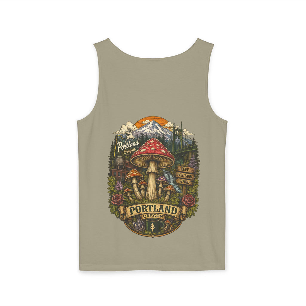 Mushroom Graphic Tank Top — Colorful Psychedelic Fungi Design