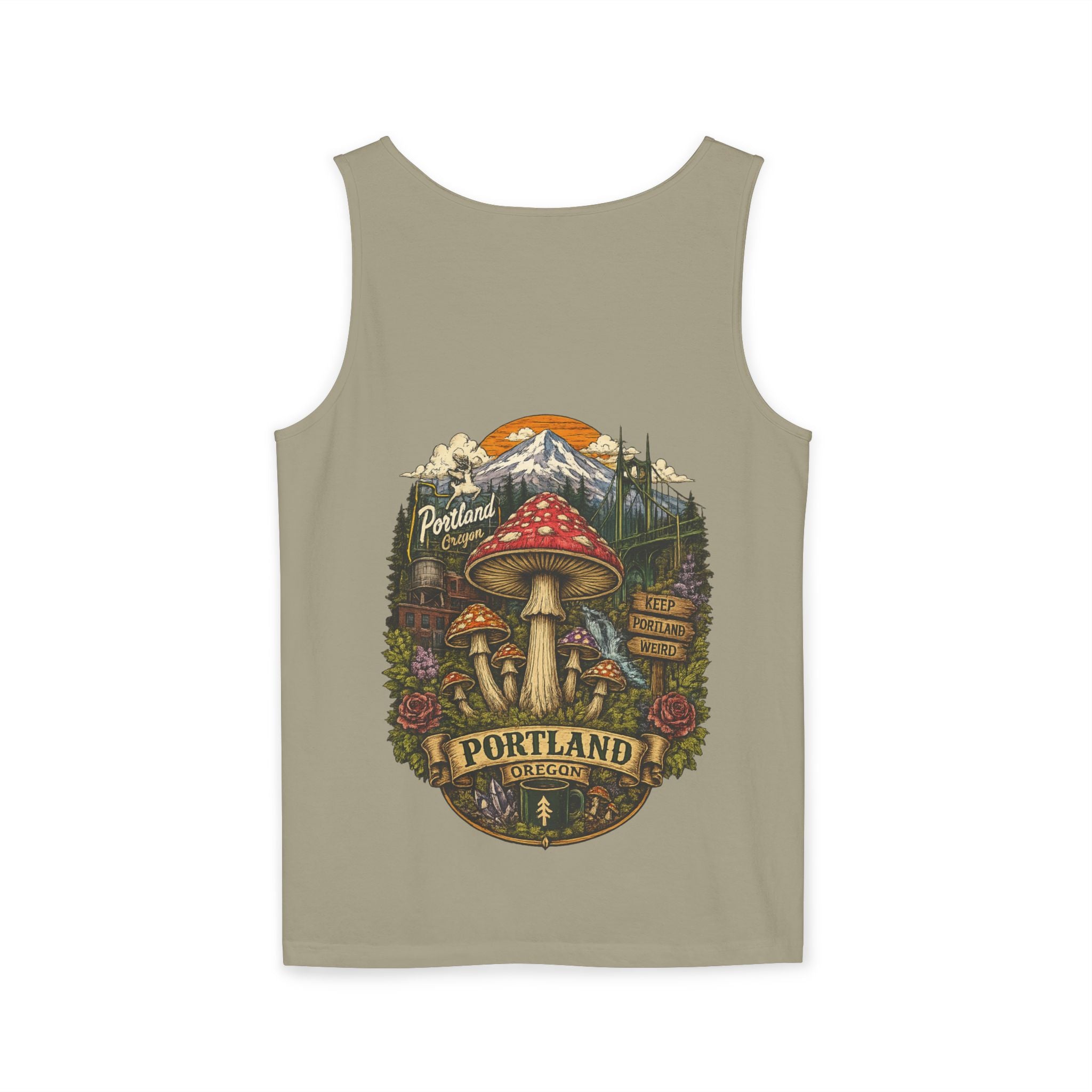 Mushroom Graphic Tank Top — Colorful Psychedelic Fungi Design