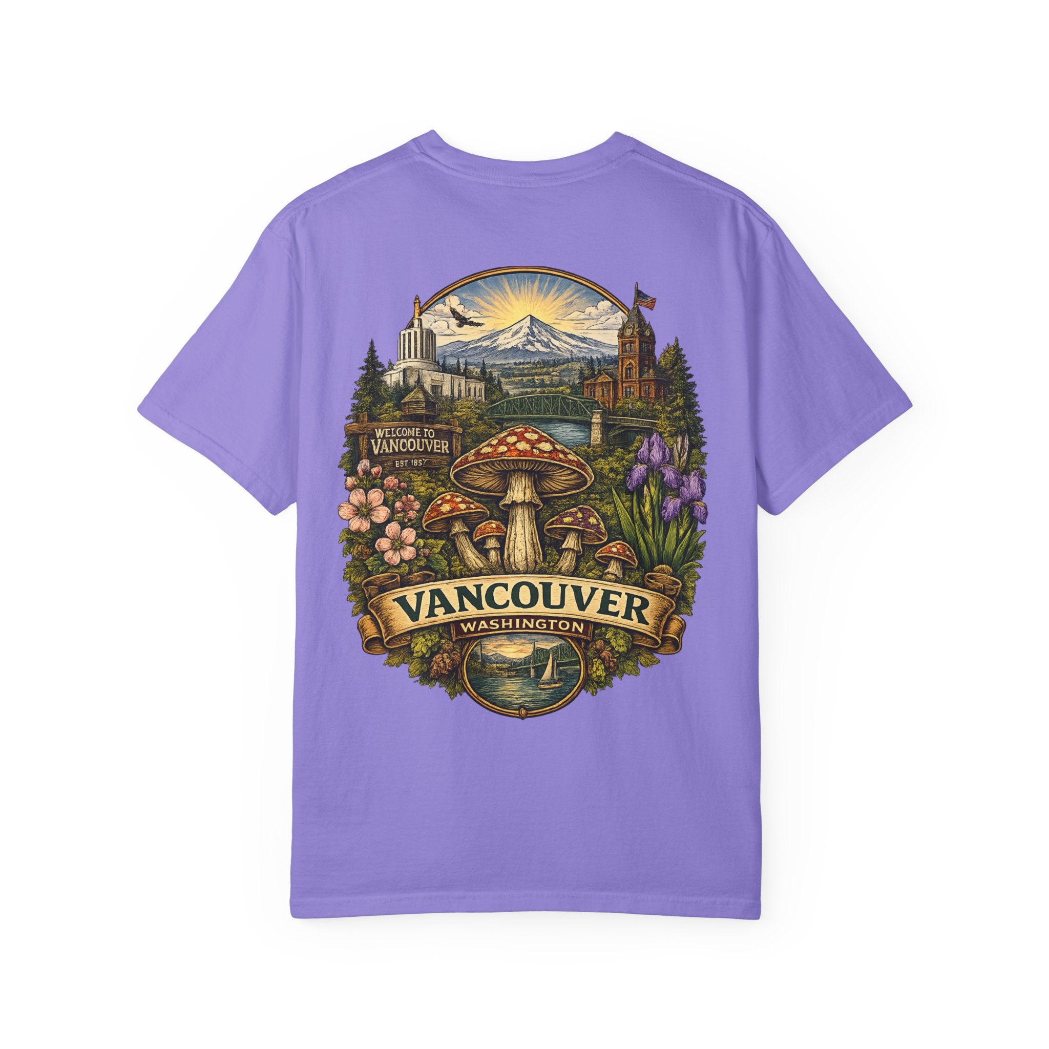 Lake Oswego Mushroom T-Shirt — Vintage Nature & Psychedelic Fungi Design