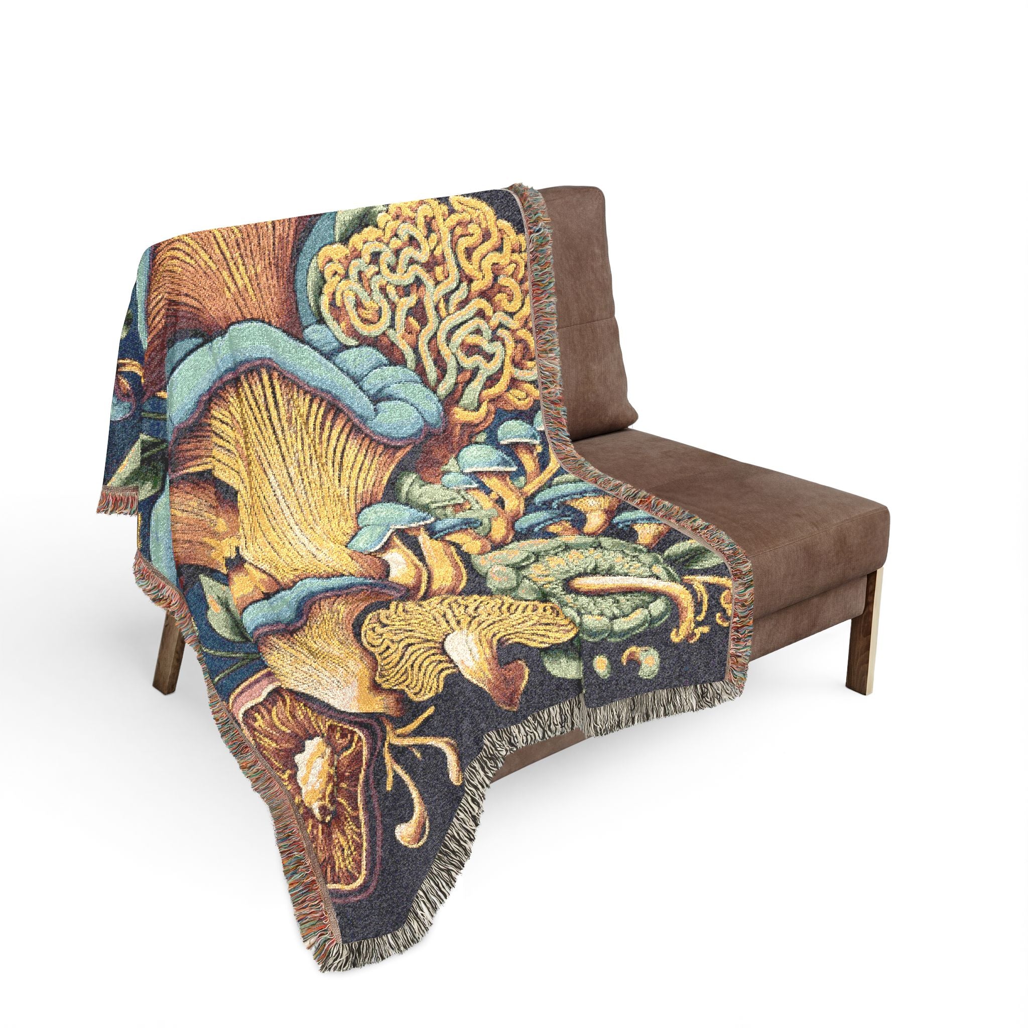 Abstract Floral Woven Blanket – Boho Tapestry Throw for Living Room & Bedroom