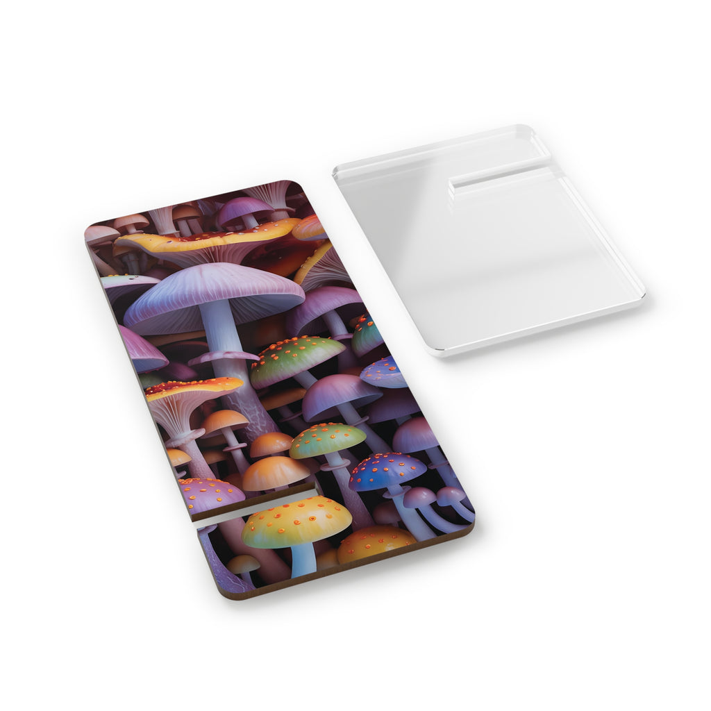 Phone Stand: Mushroom Magic Phone Stand — Colorful Fantasy Mobile Display