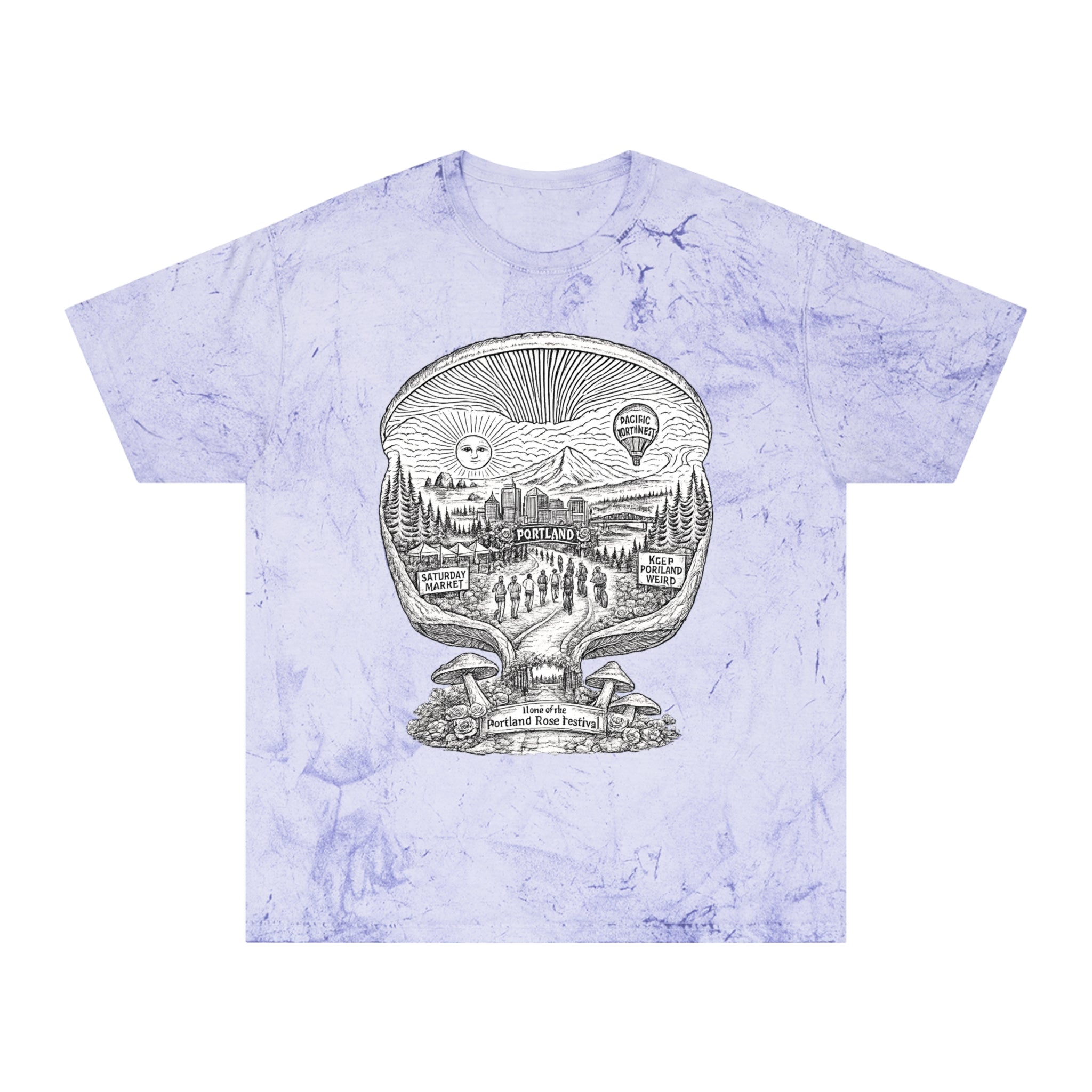 City: Portland Mushroom Vintage T-Shirt