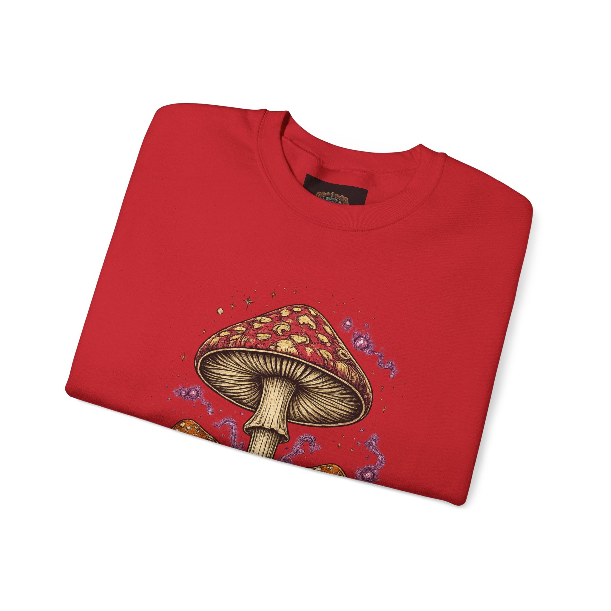 Mushroom Crewneck Sweatshirt — Portland Vintage Psychedelic Fungi Graphic