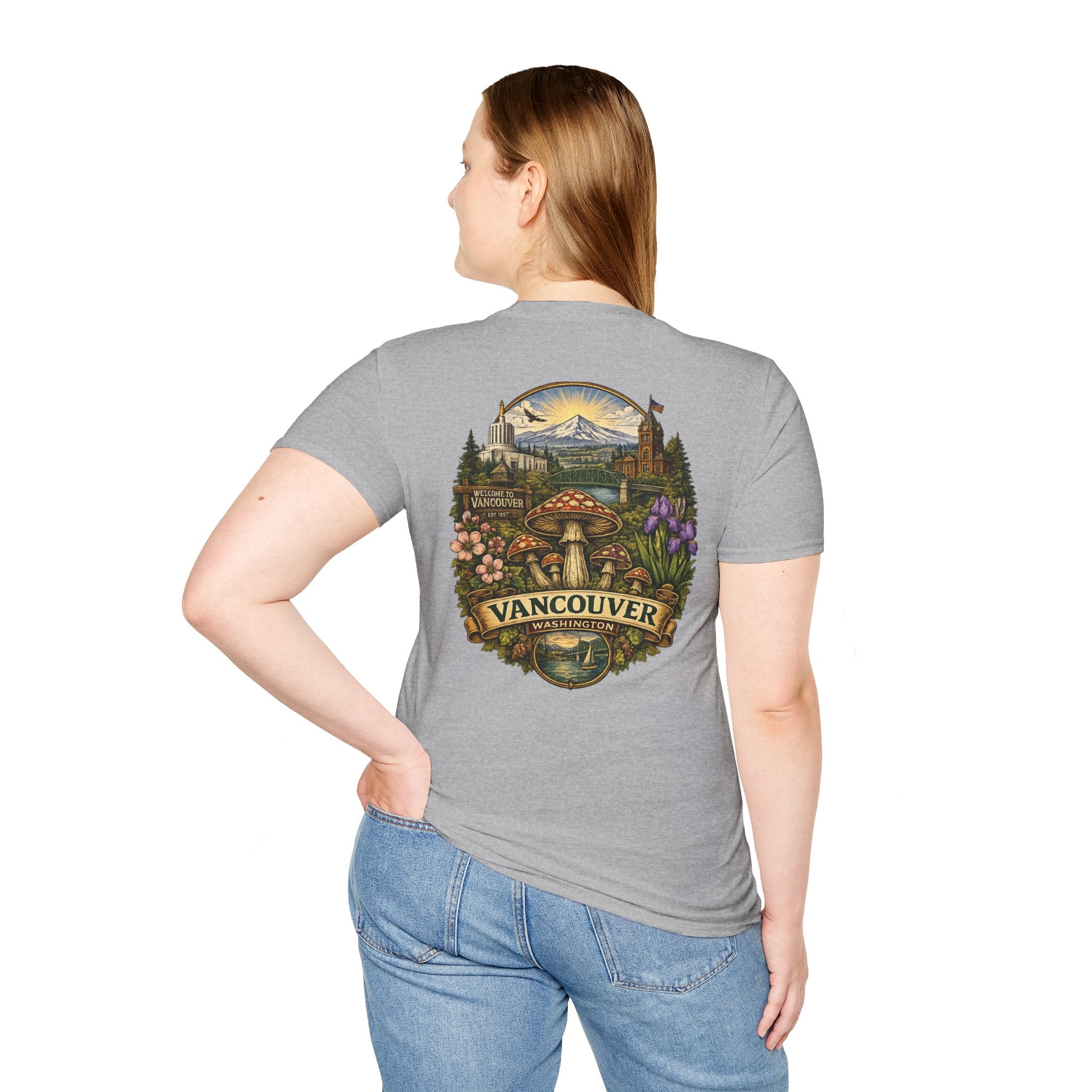 Mushroom Illustration T-Shirt – Vintage Red Toadstool Graphic