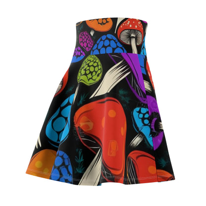 🌈 Step Boldly Into Nature – Rainbow Shroom Skater Skirt 🍄