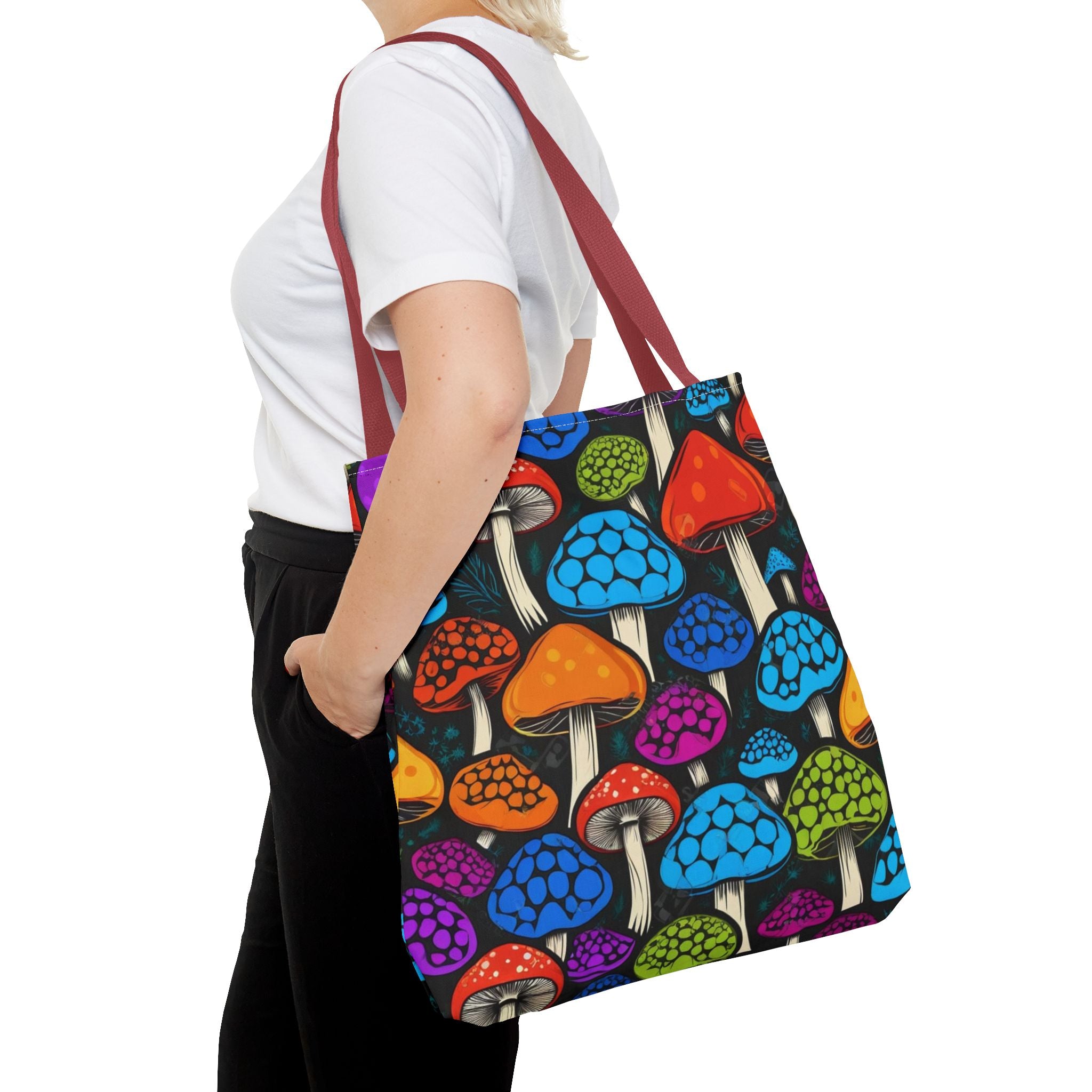 🌈 Color Pop Mushroom Tote – Carry Bold, Live Bright 🍄👜