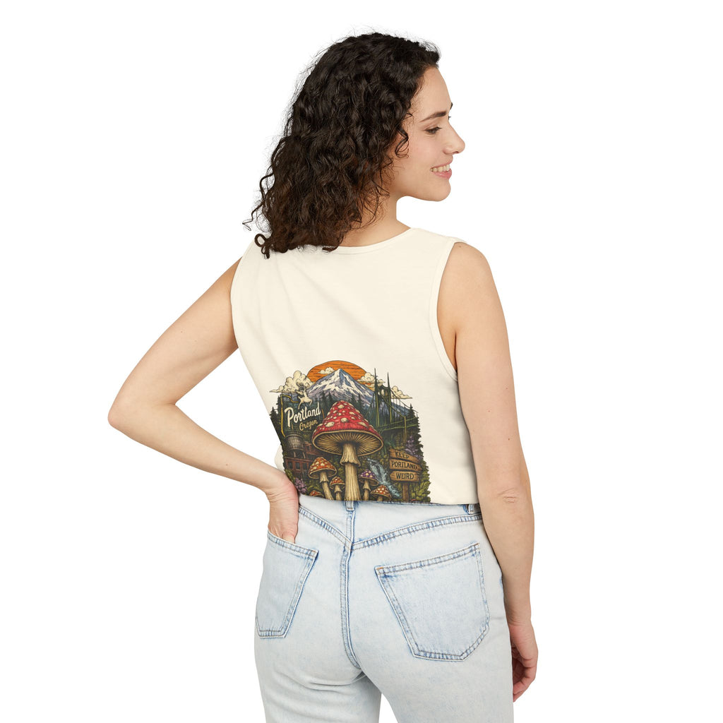 City: Portland Mushroom Tank Top — Psychedelic Forest Graphic Tank