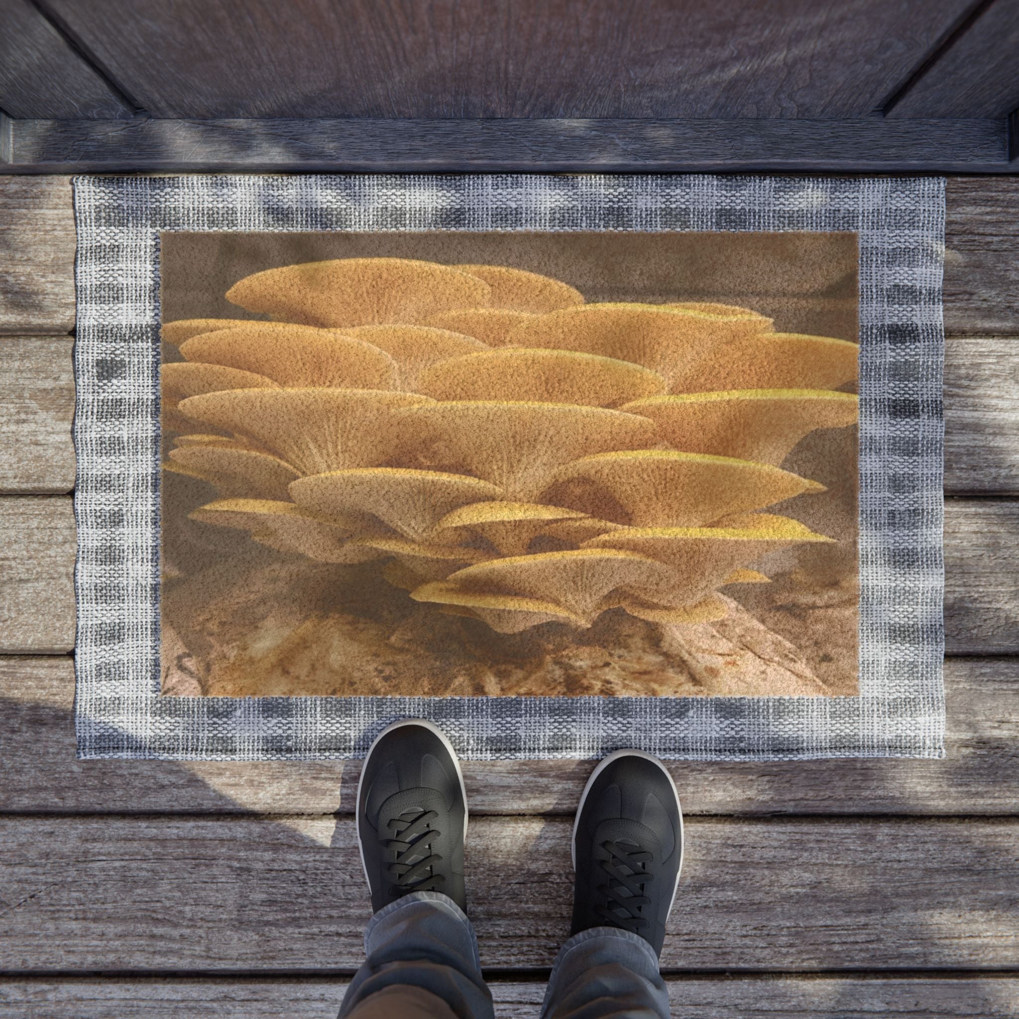 🍄 Golden Canopy Mushroom Door Mat 🍄