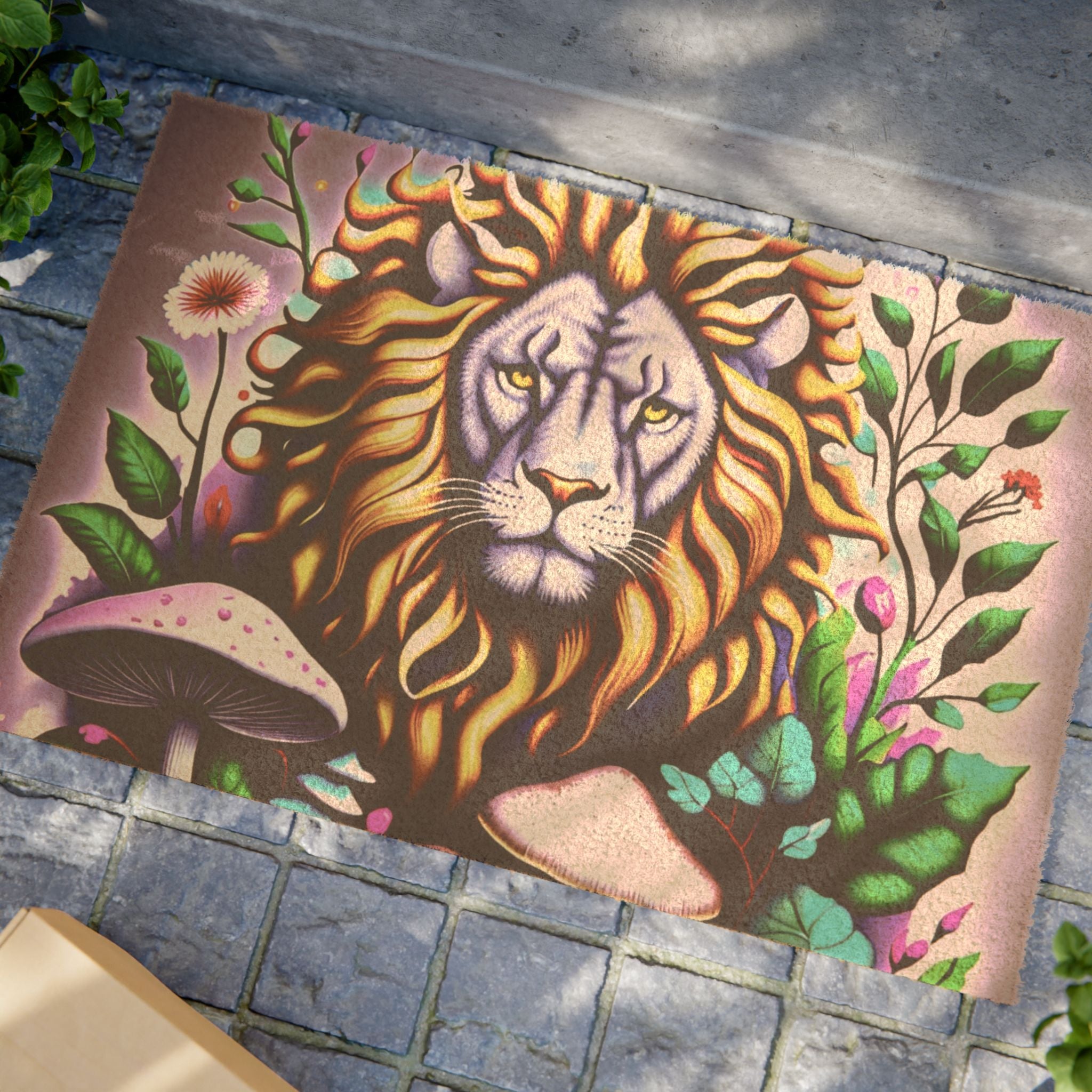🦁🍄 “Forest Guardian Doormat” 🌿✨