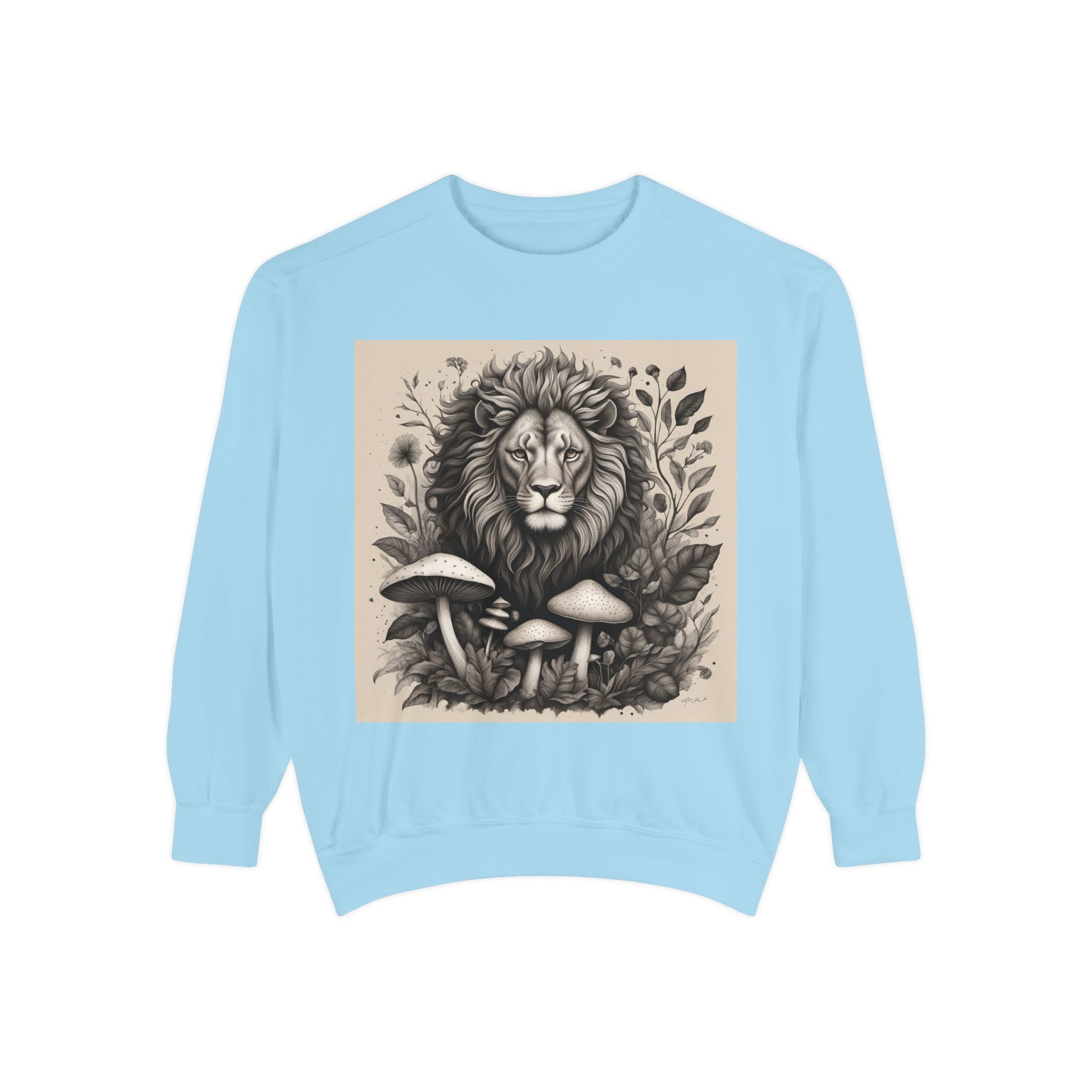 🦁 Lionheart & Shrooms Sweatshirt – Wear the Wild Within 🍄
