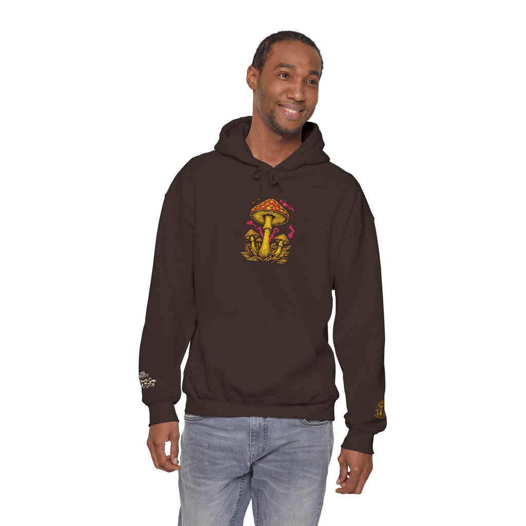 Mushroom Grove Hoodie – Whimsical Autumn Forest Mushroom Sweatshirt