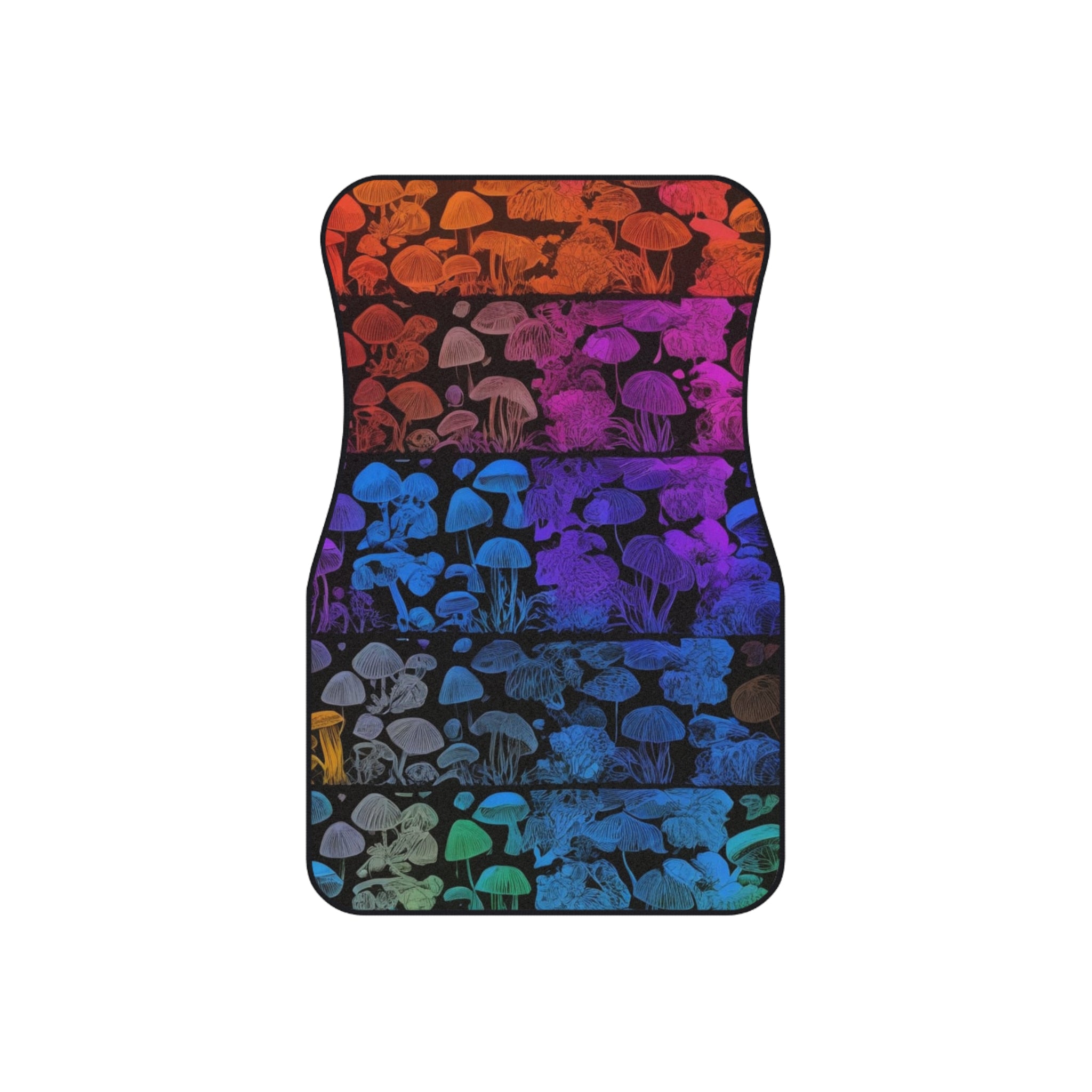 🌈 Shroom Bloom Gradient Floor Mat Set 🍄🚗
