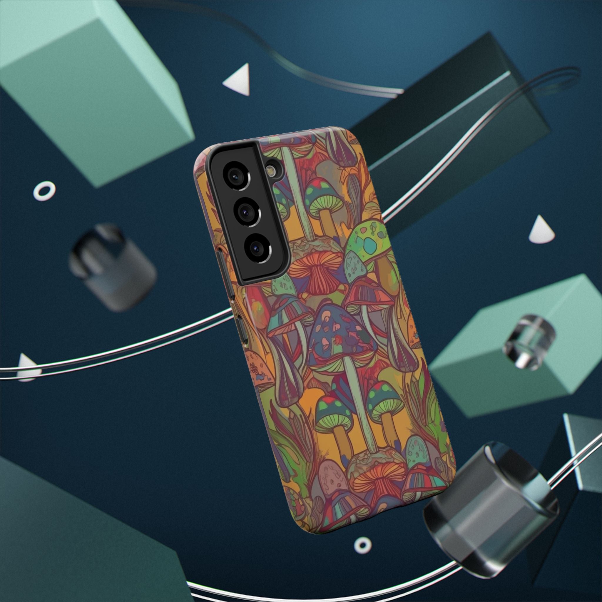 Mushroom Grove Impact-Resistant Case, Unique Phone Cover for Nature Lovers, Mushroom Art Gifts, Phone Accessories for Festivals, [...]