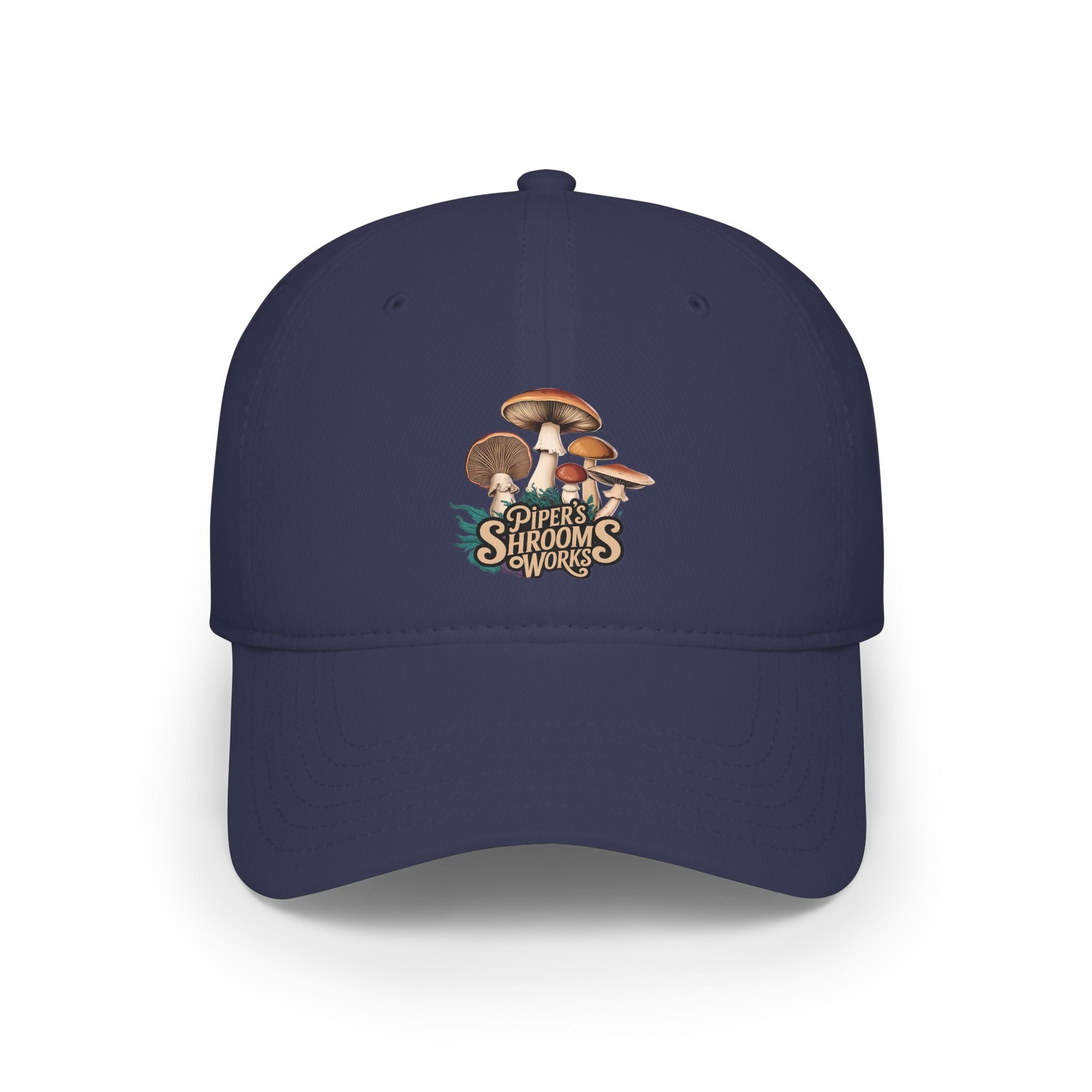 Mushroom Lovers Low Profile Baseball Cap — 'Shroom Squad' Vintage Fungi Design