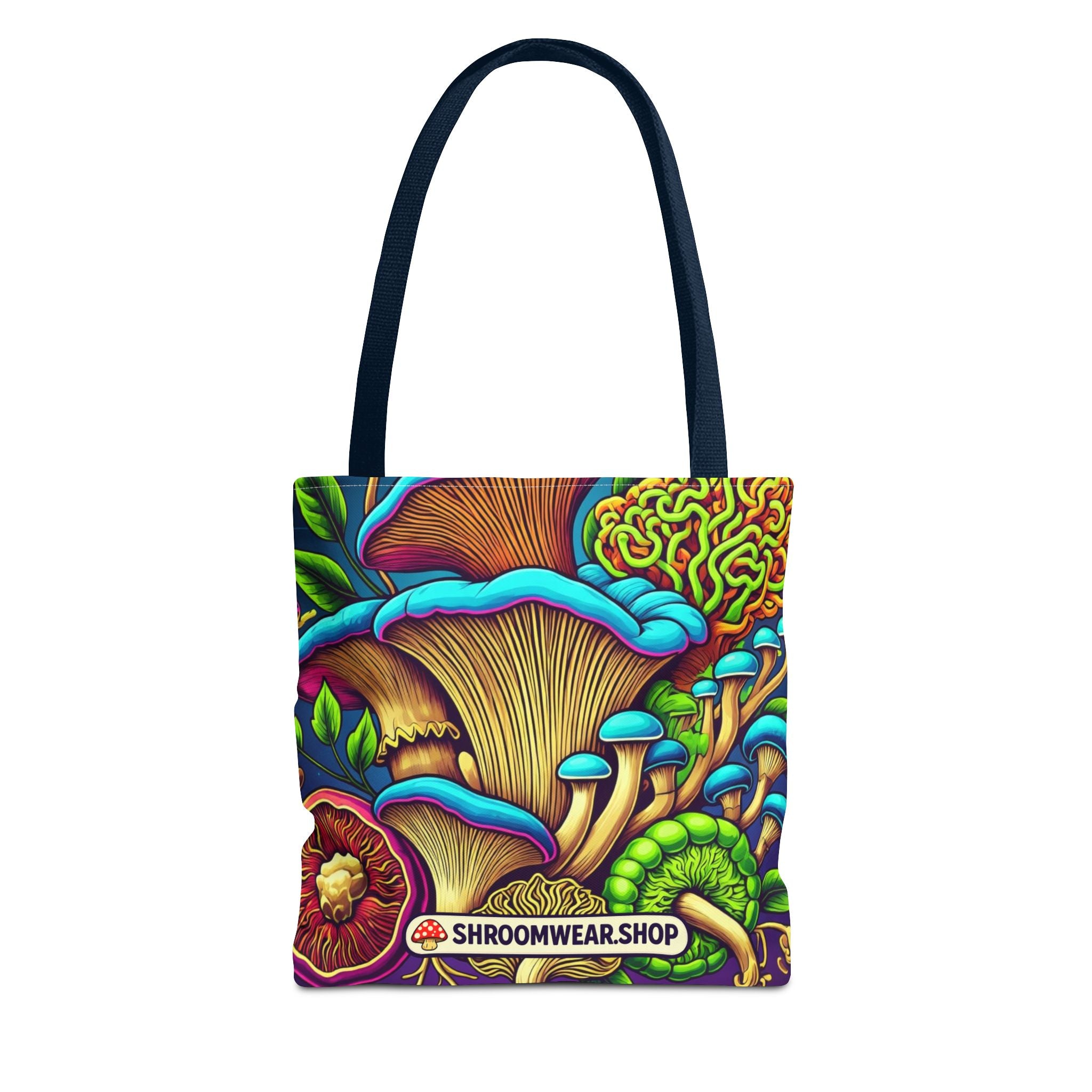 Bag: Mushroom Art Tote Bag – Psychedelic Fungi All-Over Print Eco Tote