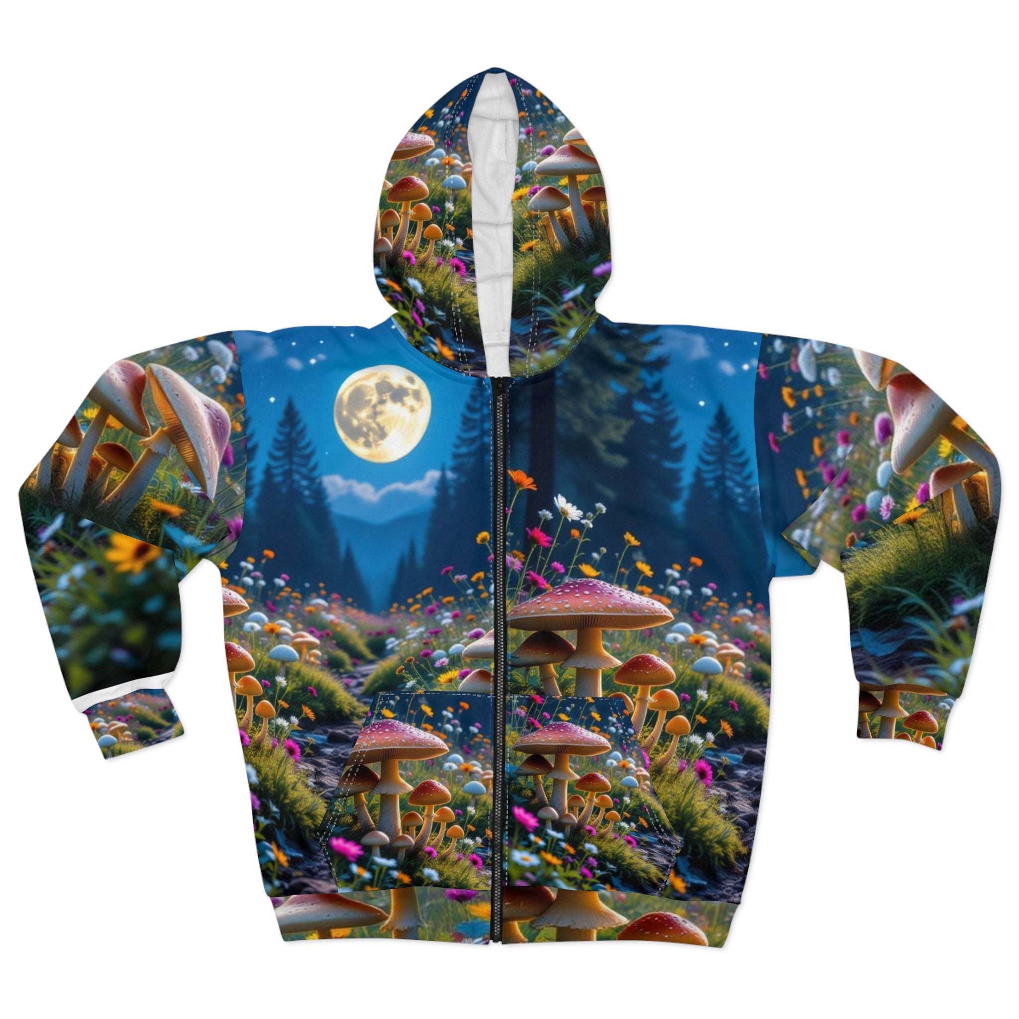 🌕 Enchanted Forest Mushroom Hoodie – Wear the Magic
