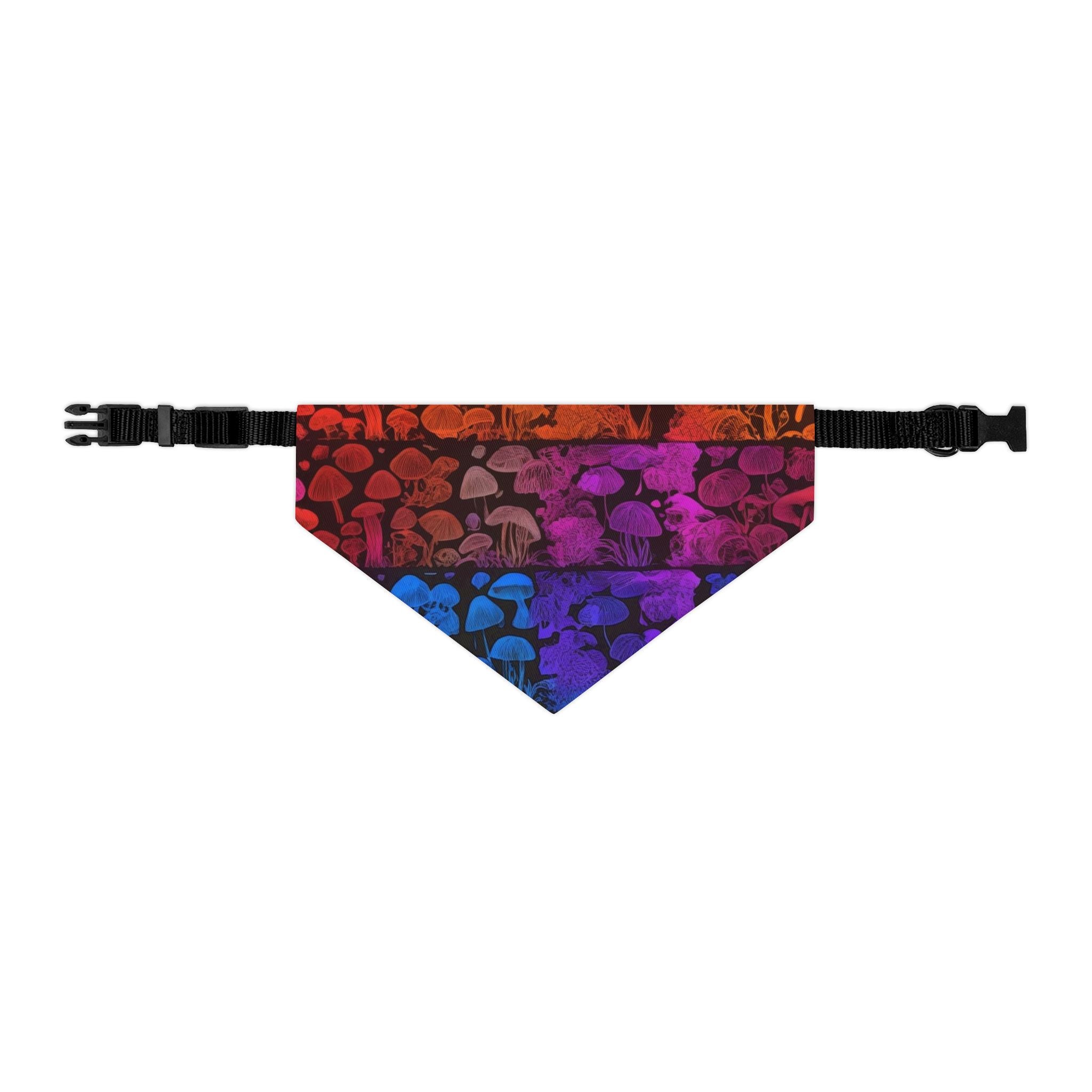 🌈 Shroom Bloom Spectrum Pet Bandana – Where Fungi Meets Fashion