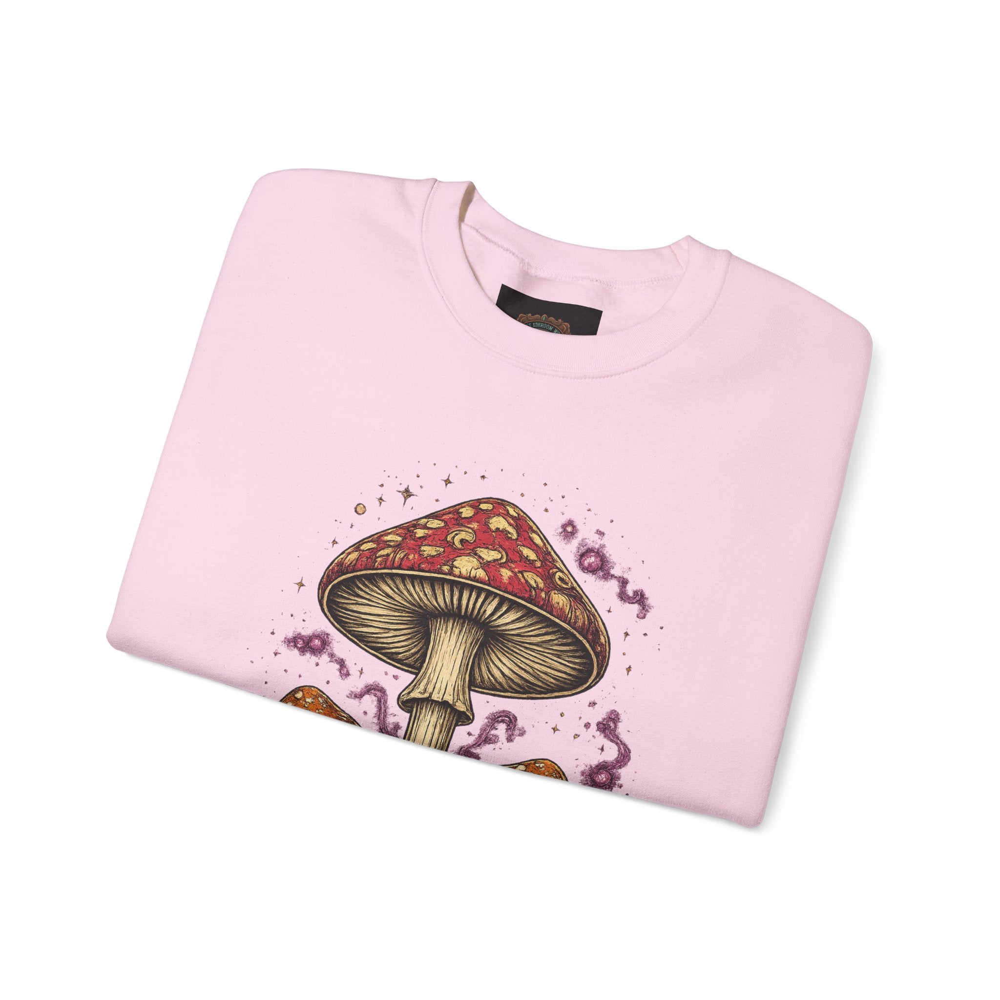 Mushroom Crewneck Sweatshirt — Portland Vintage Psychedelic Fungi Graphic