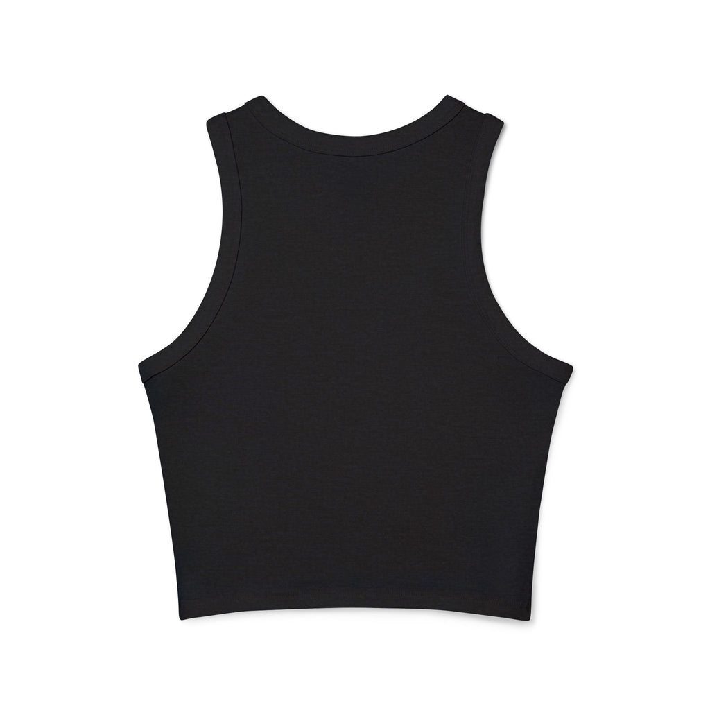 Tank Top: Portland Mushroom Graphic Tank — Women's Crop Racerback Tank Top