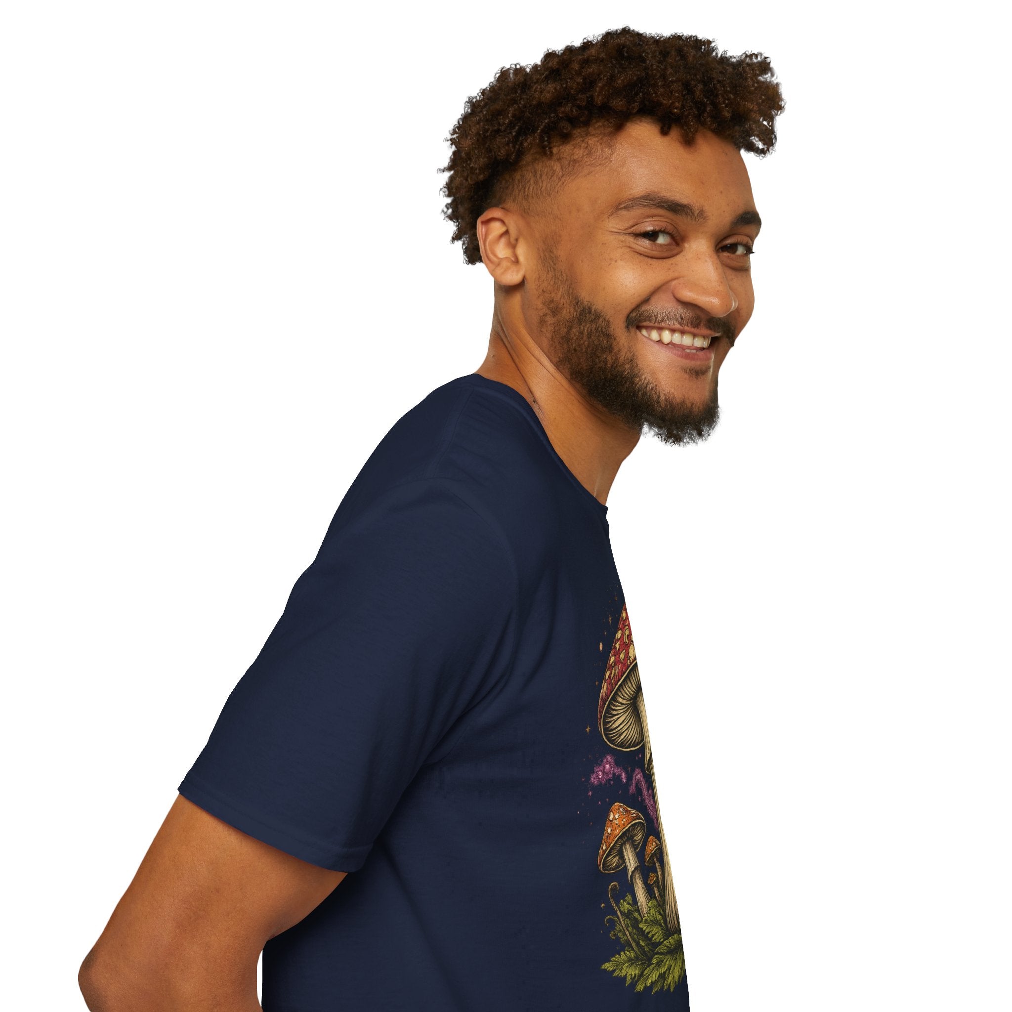 Mushroom Illustration T-Shirt – Vintage Red Toadstool Graphic