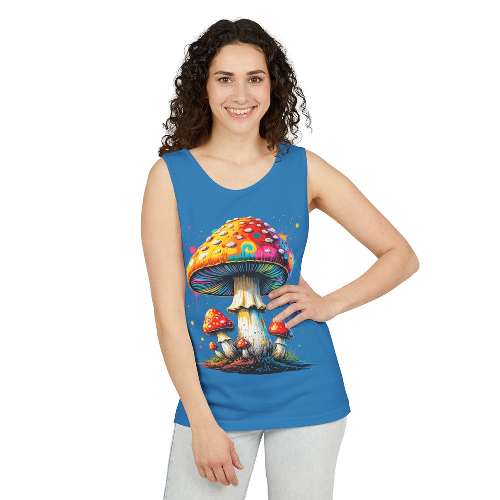 Mushroom Graphic Tank Top — Colorful Psychedelic Fungi Design