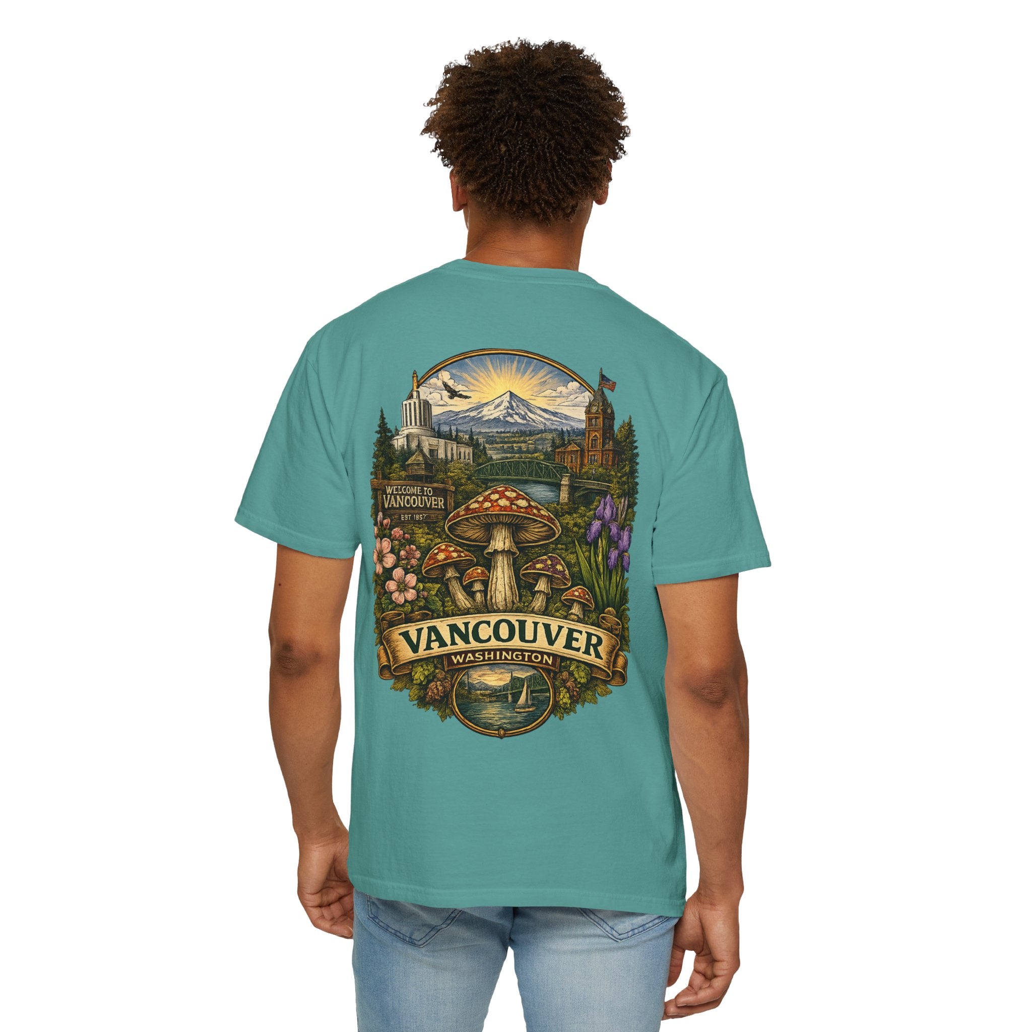 Lake Oswego Mushroom T-Shirt — Vintage Nature & Psychedelic Fungi Design