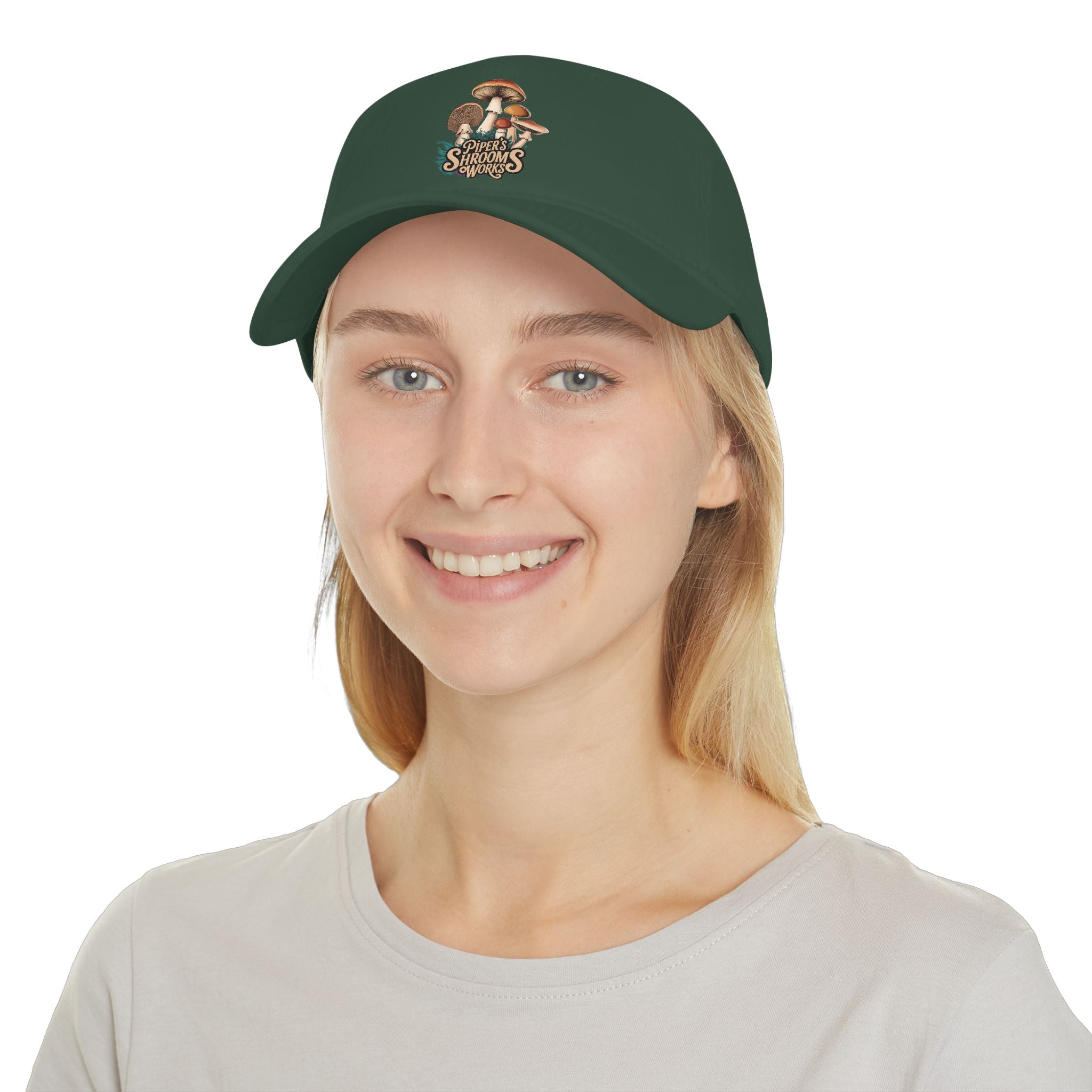 Mushroom Lovers Low Profile Baseball Cap — 'Shroom Squad' Vintage Fungi Design