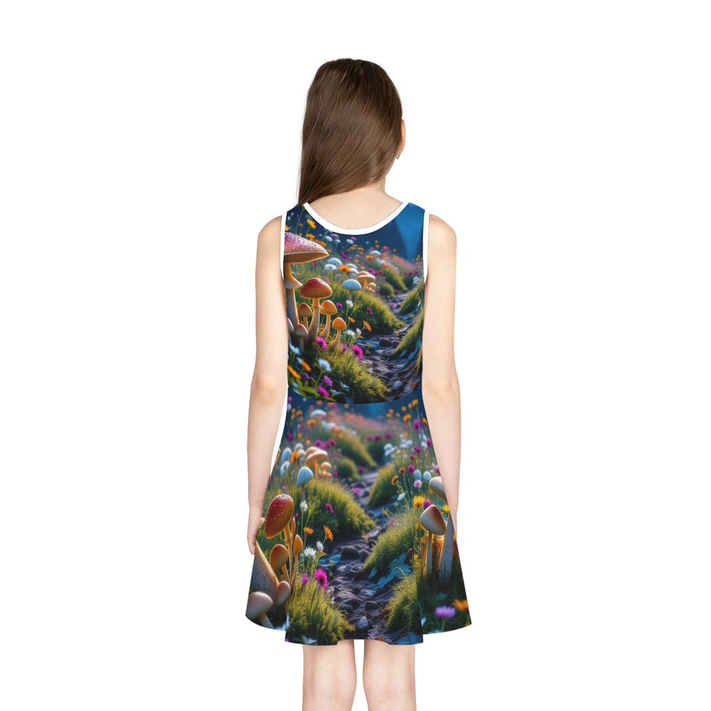 🍄✨ “Trail of Whimsy” Sleeveless Sundress ✨🍄