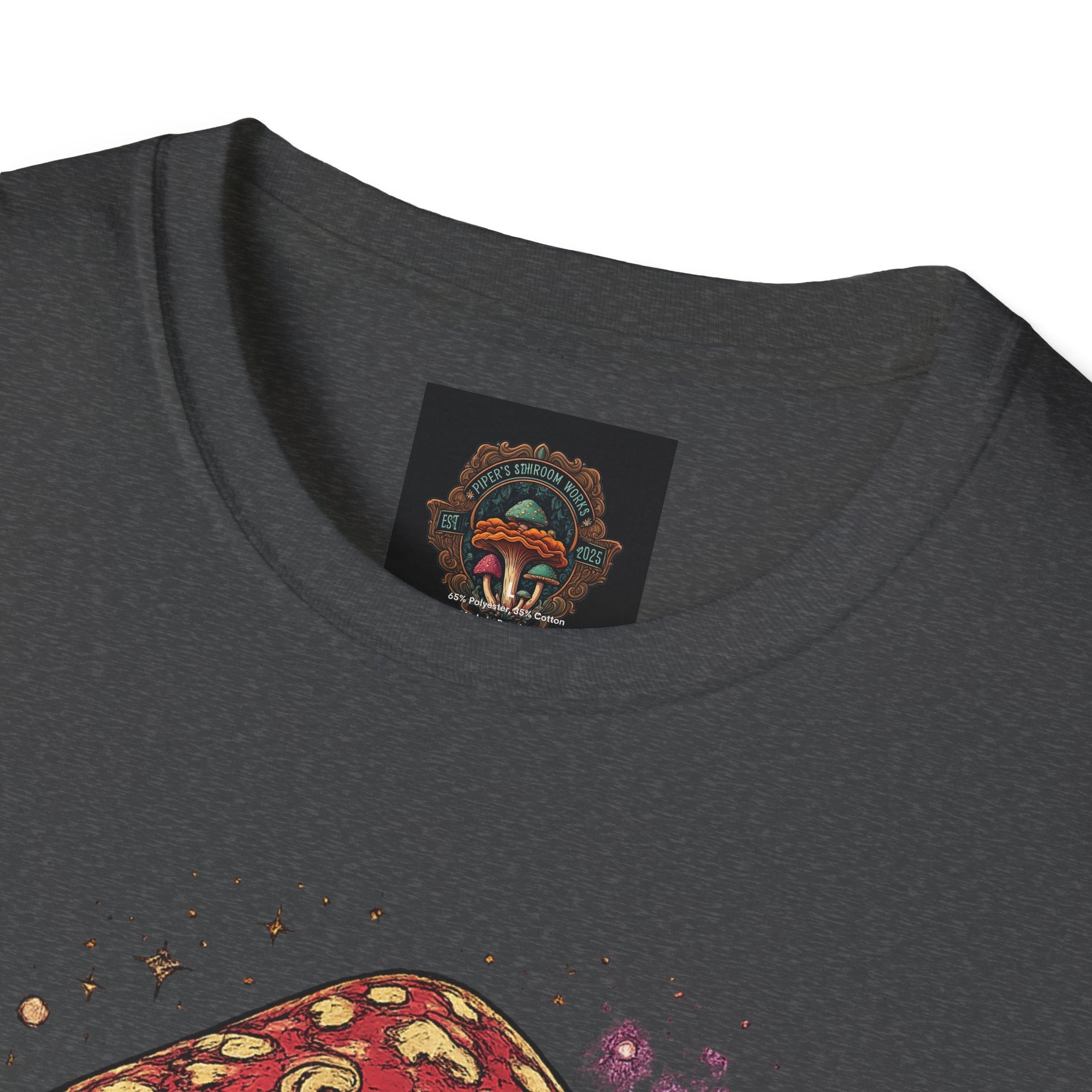 Psychedelic Mushroom Graphic T-Shirt — Red Amanita Illustration