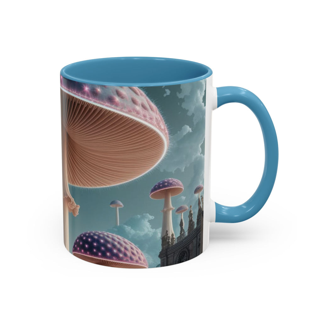 Mug: Mystical Mushroom Accent Coffee Mug — Fantasy Psychedelic Ceramic Cup (11/15oz)