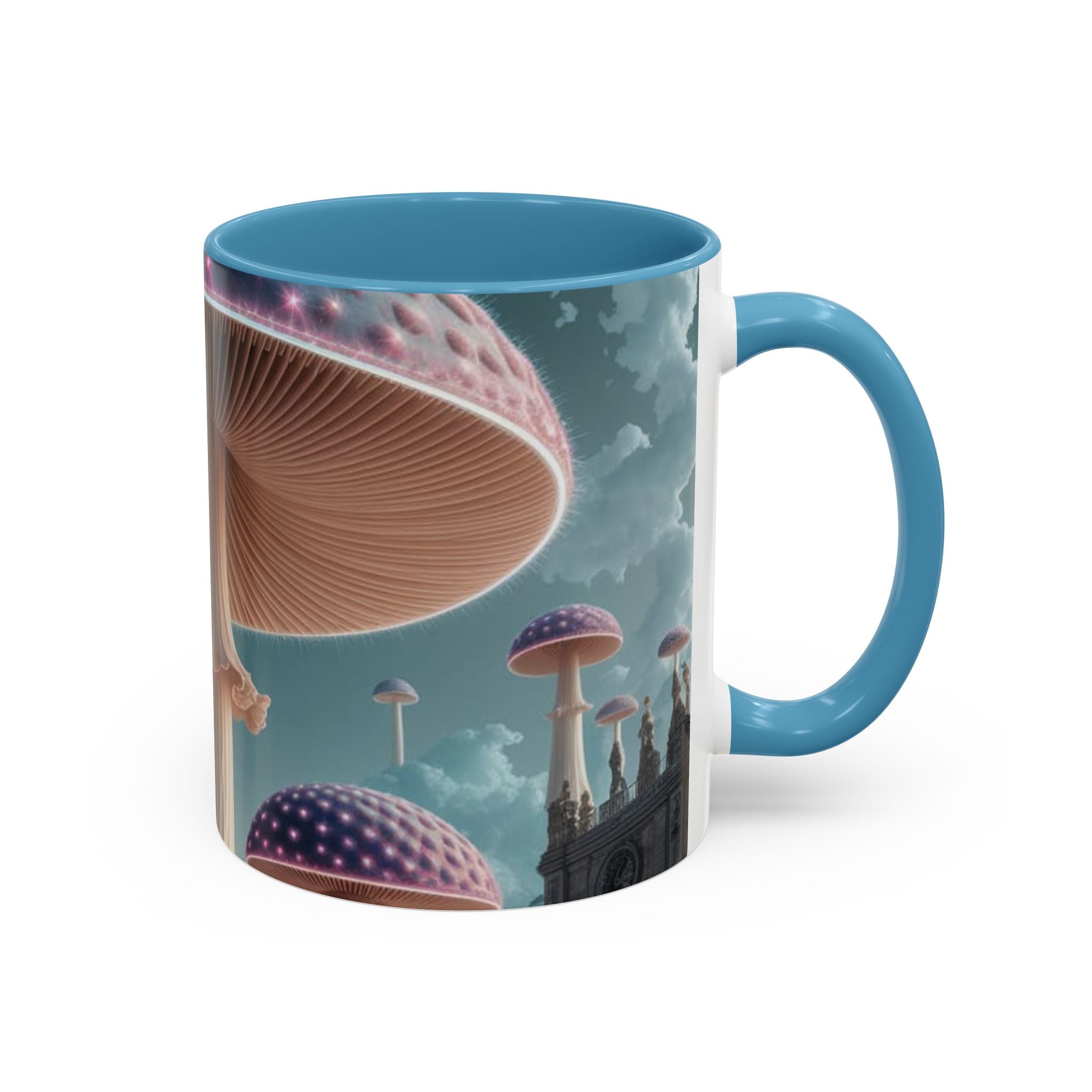 Mug: Mystical Mushroom Accent Coffee Mug — Fantasy Psychedelic Ceramic Cup (11/15oz)